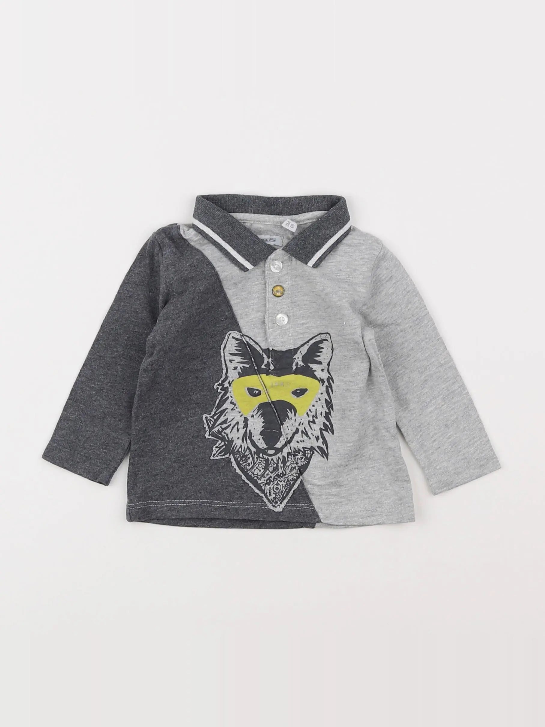 IKKS - polo gris - 3 mois