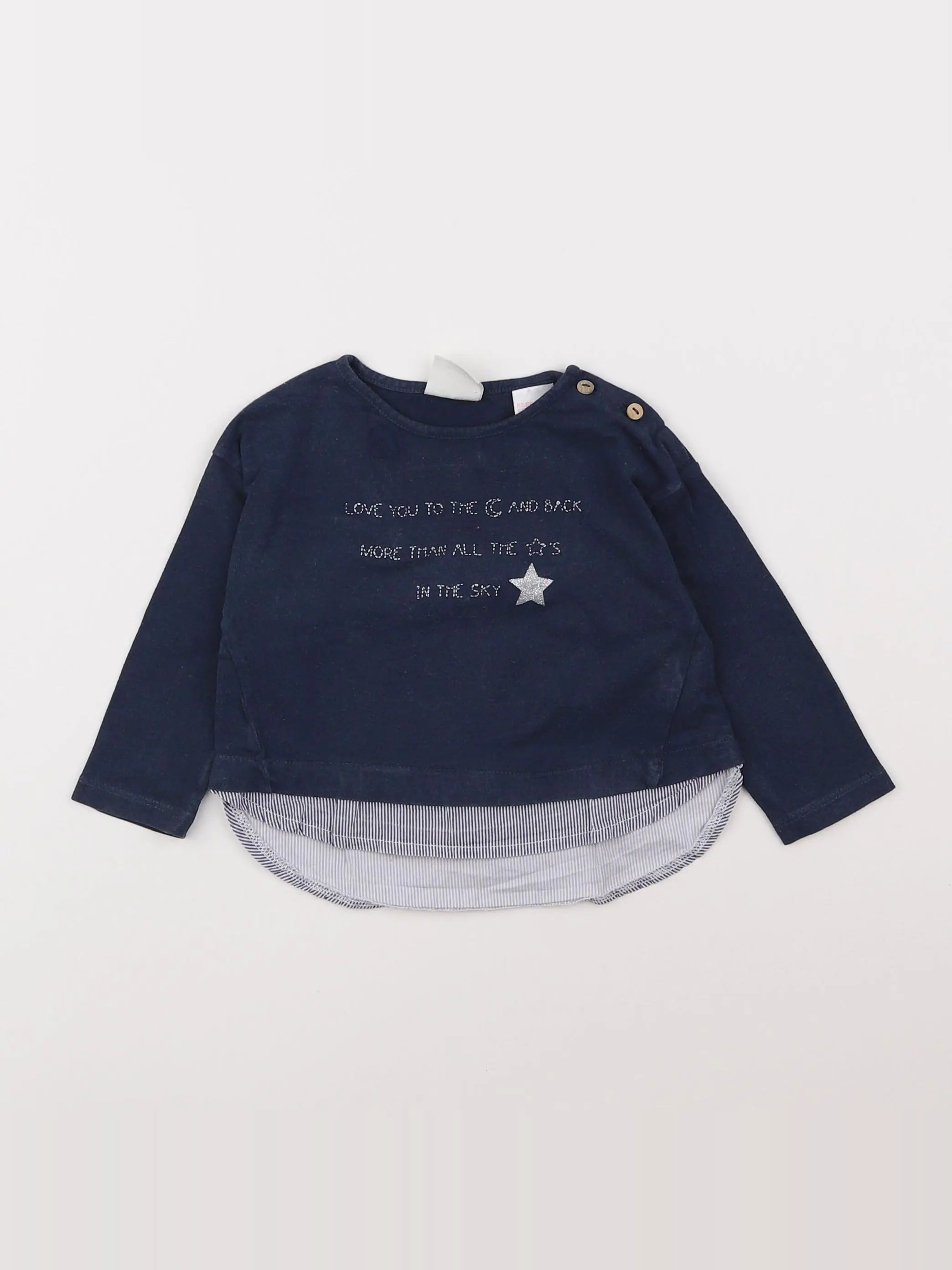 Zara - tee-shirt bleu - 9/12 mois