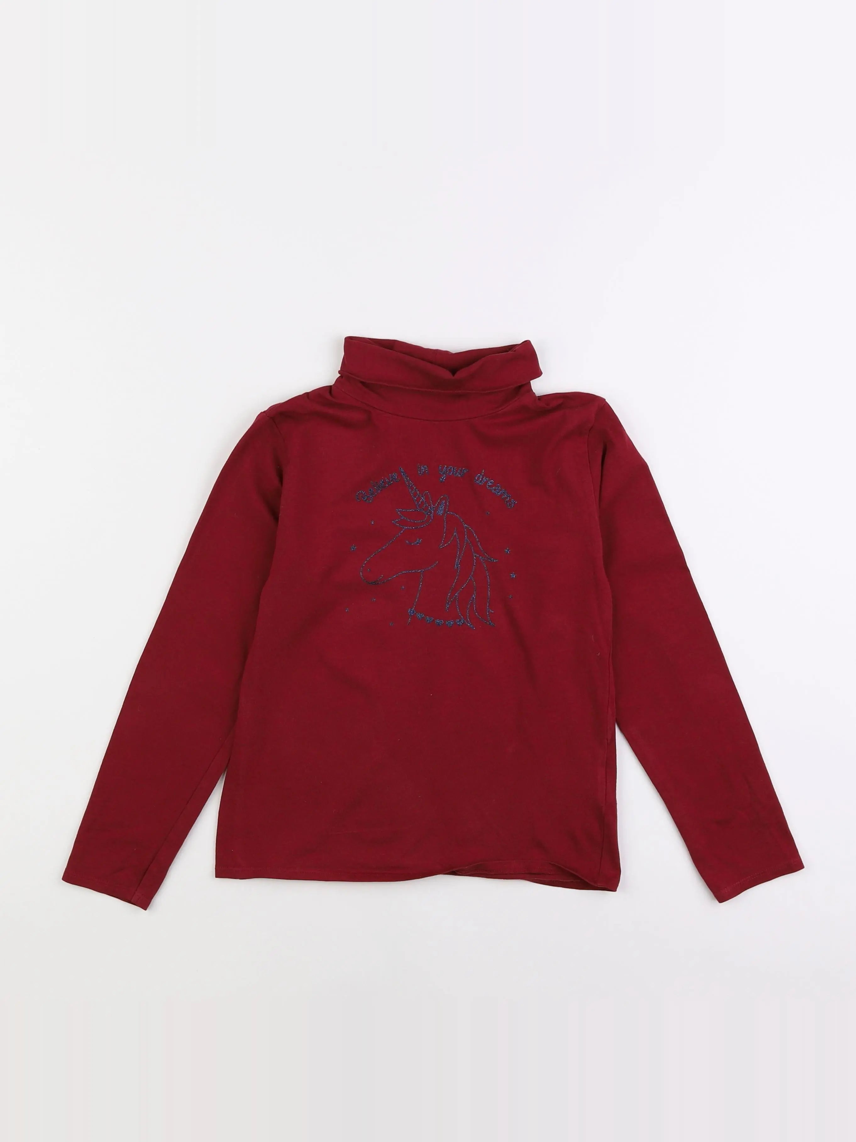 Vertbaudet - sous-pull rouge - 8 ans