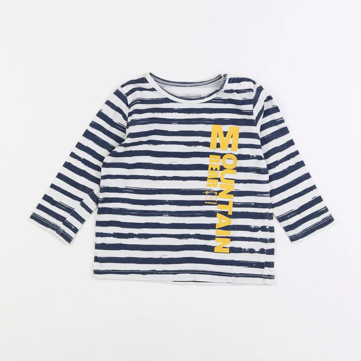 Vertbaudet - tee-shirt gris, blanc - 9 mois