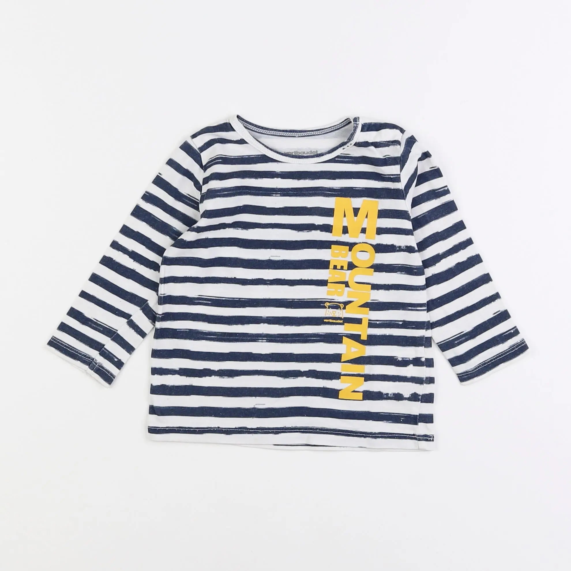 Vertbaudet - tee-shirt gris, blanc - 9 mois