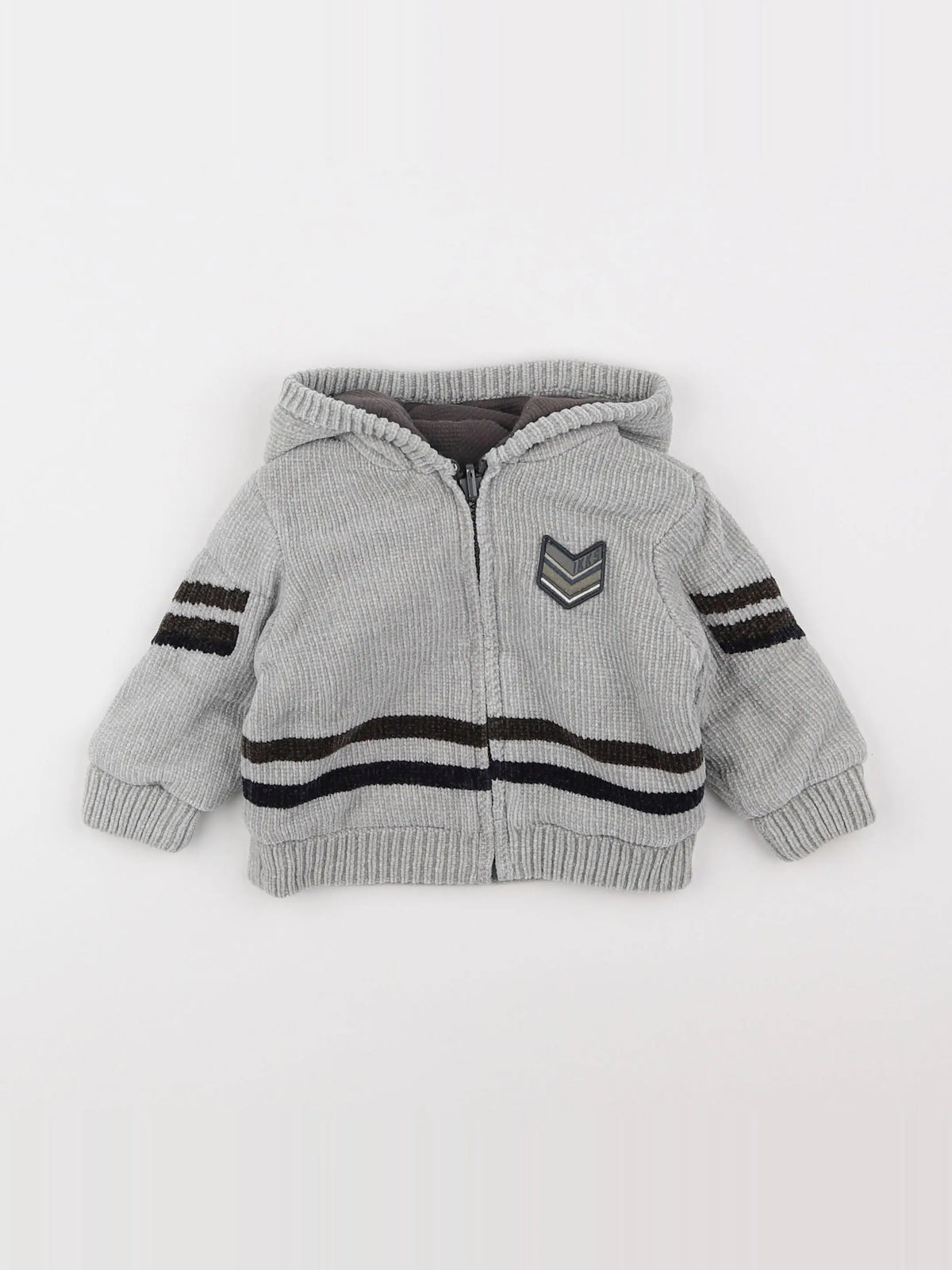 IKKS - sweat réversible gris - 6 mois