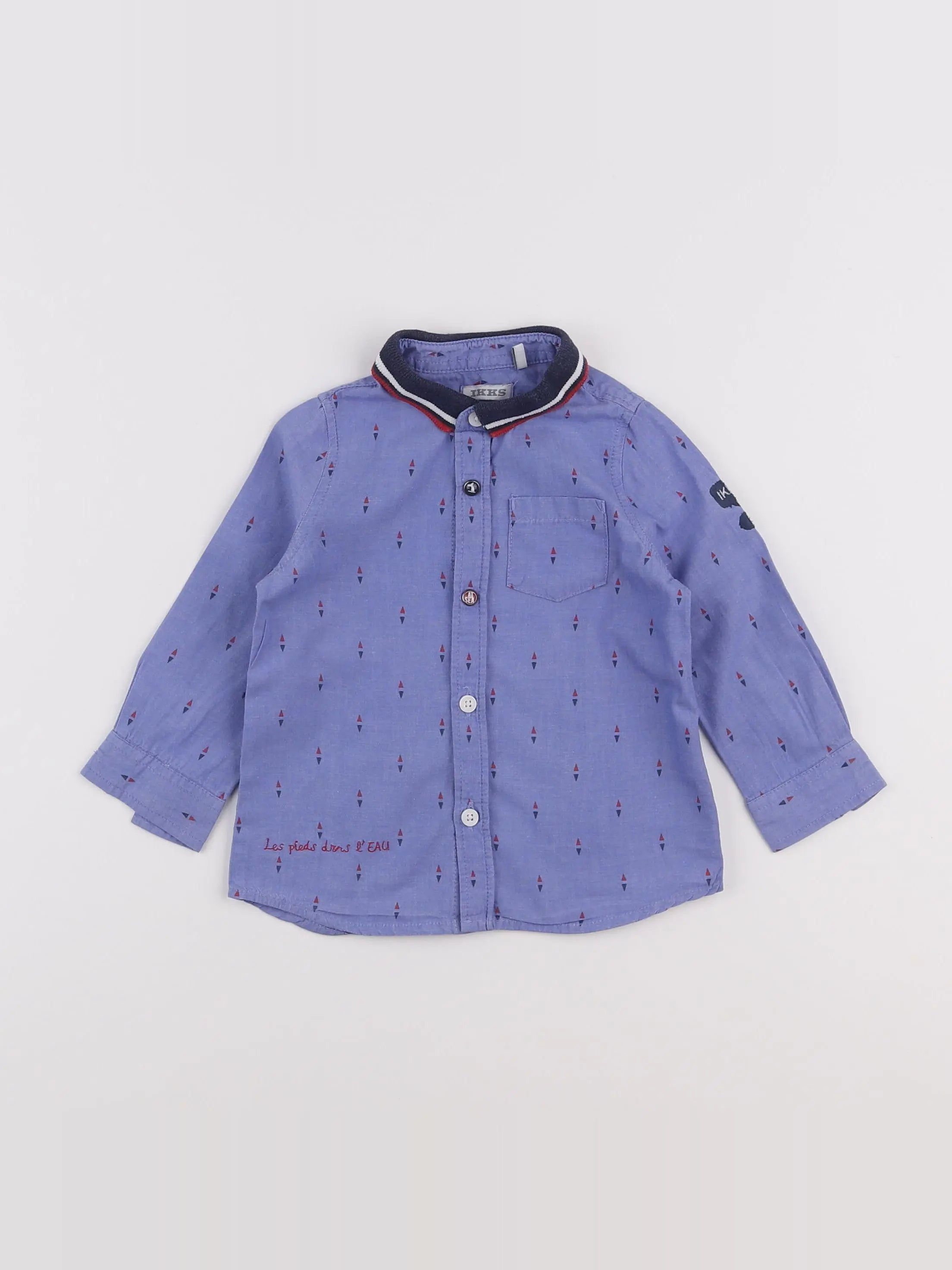 IKKS - chemise bleu - 12 mois