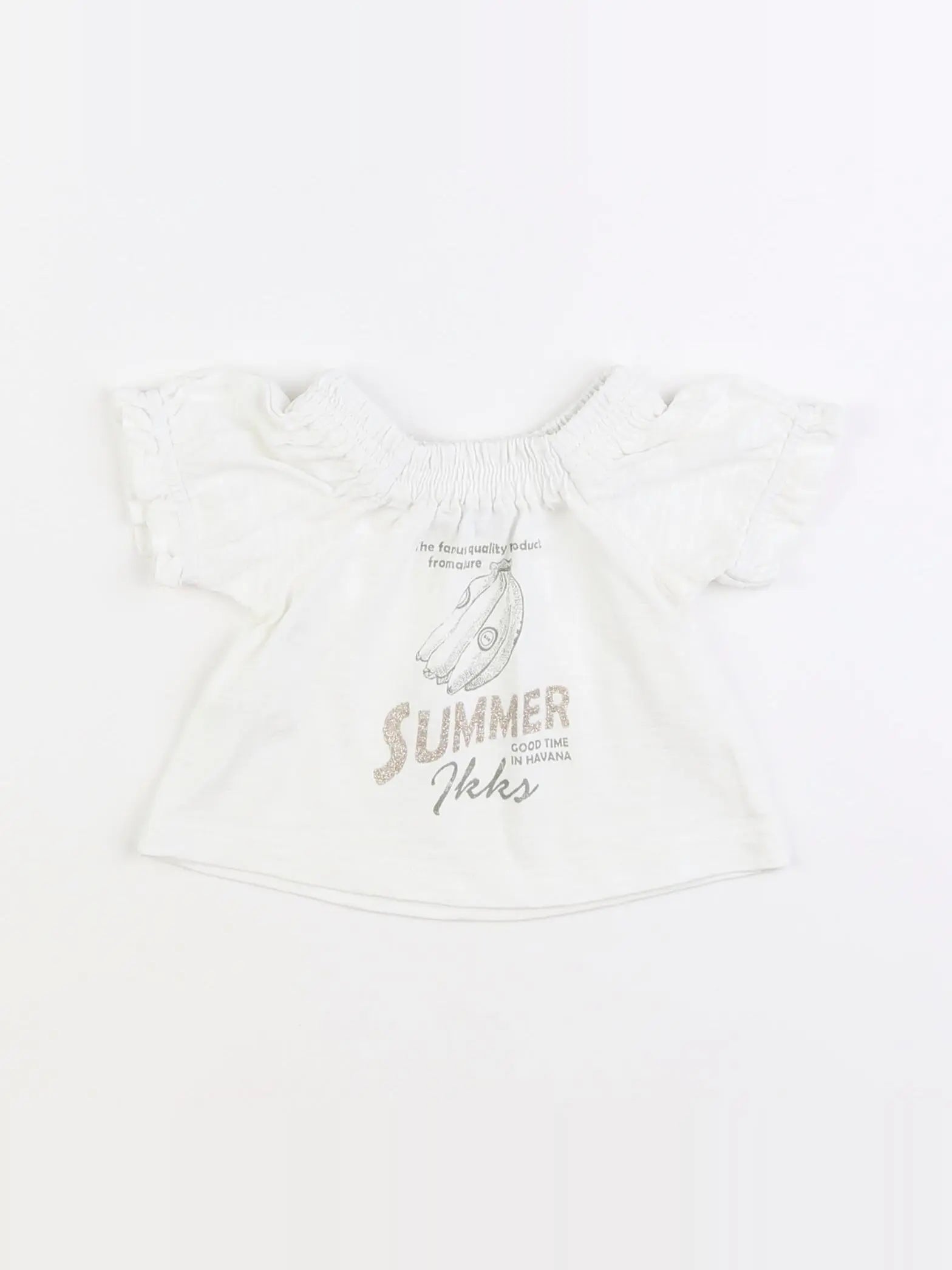 IKKS - tee-shirt blanc - 6 mois