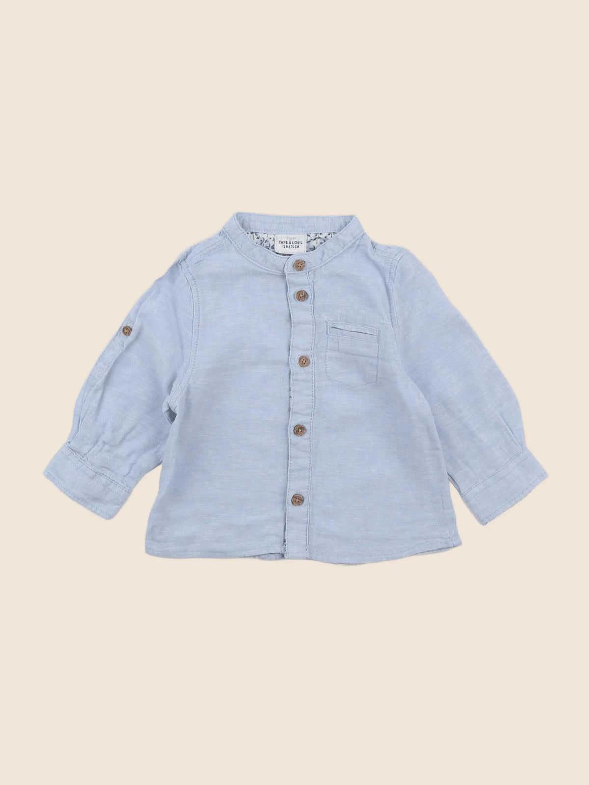Tape à l'oeil - chemise bleu - 12 mois