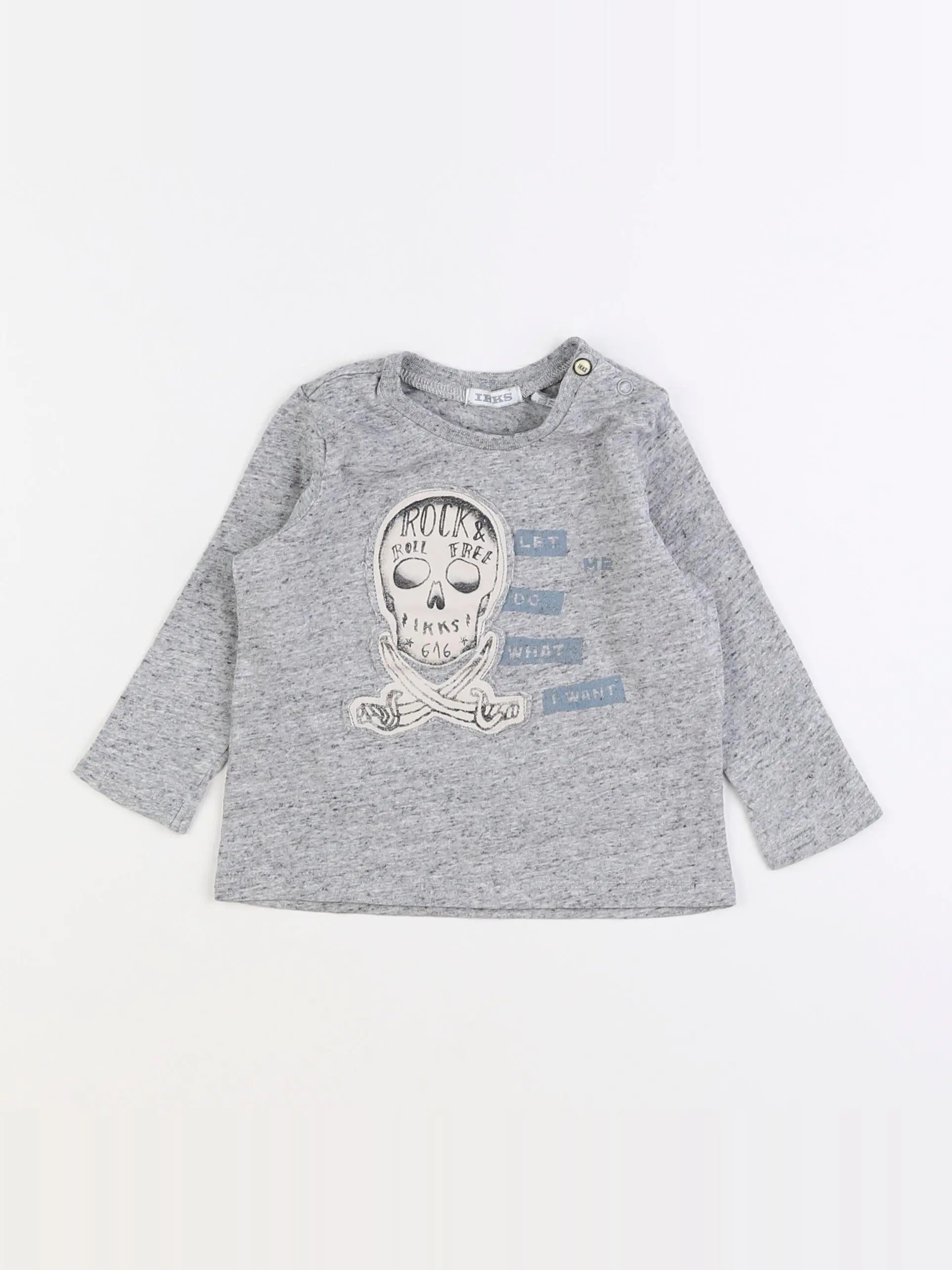 IKKS - tee-shirt gris - 12 mois
