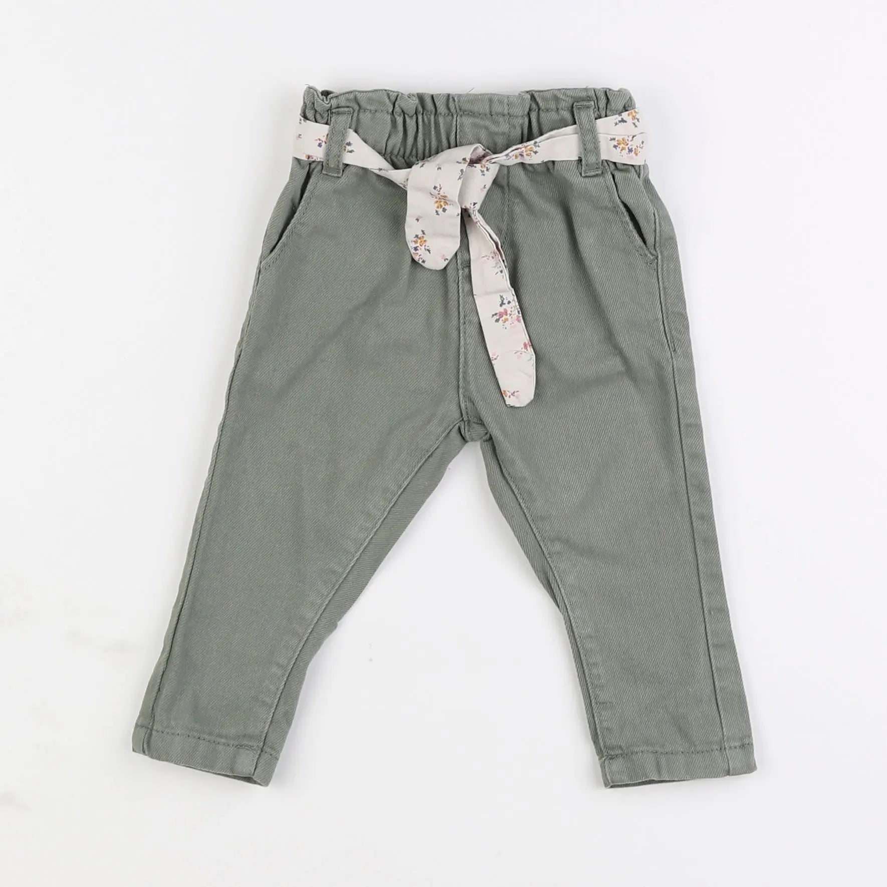 Vertbaudet - pantalon vert - 6 mois