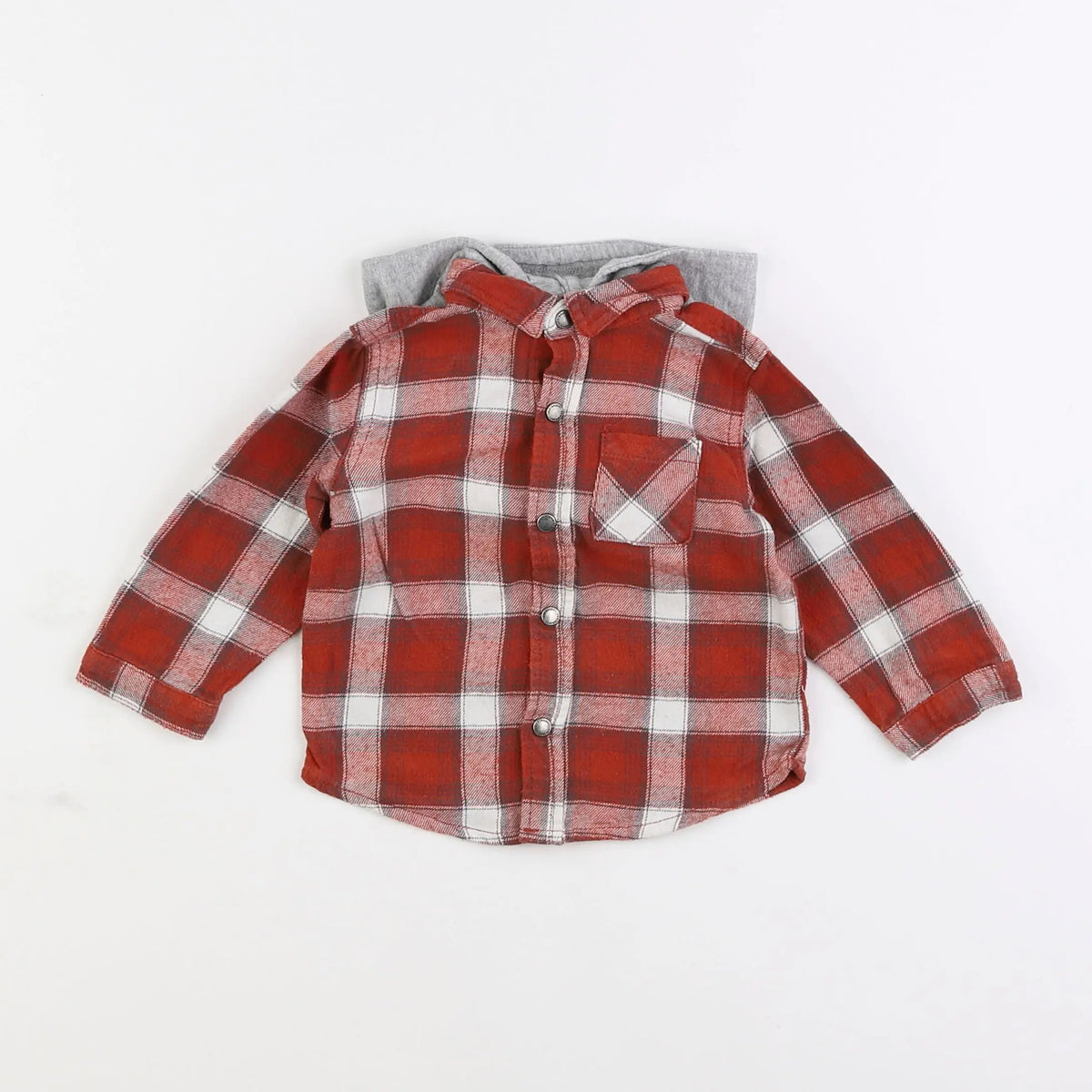 Vertbaudet - chemise rouge - 12 mois