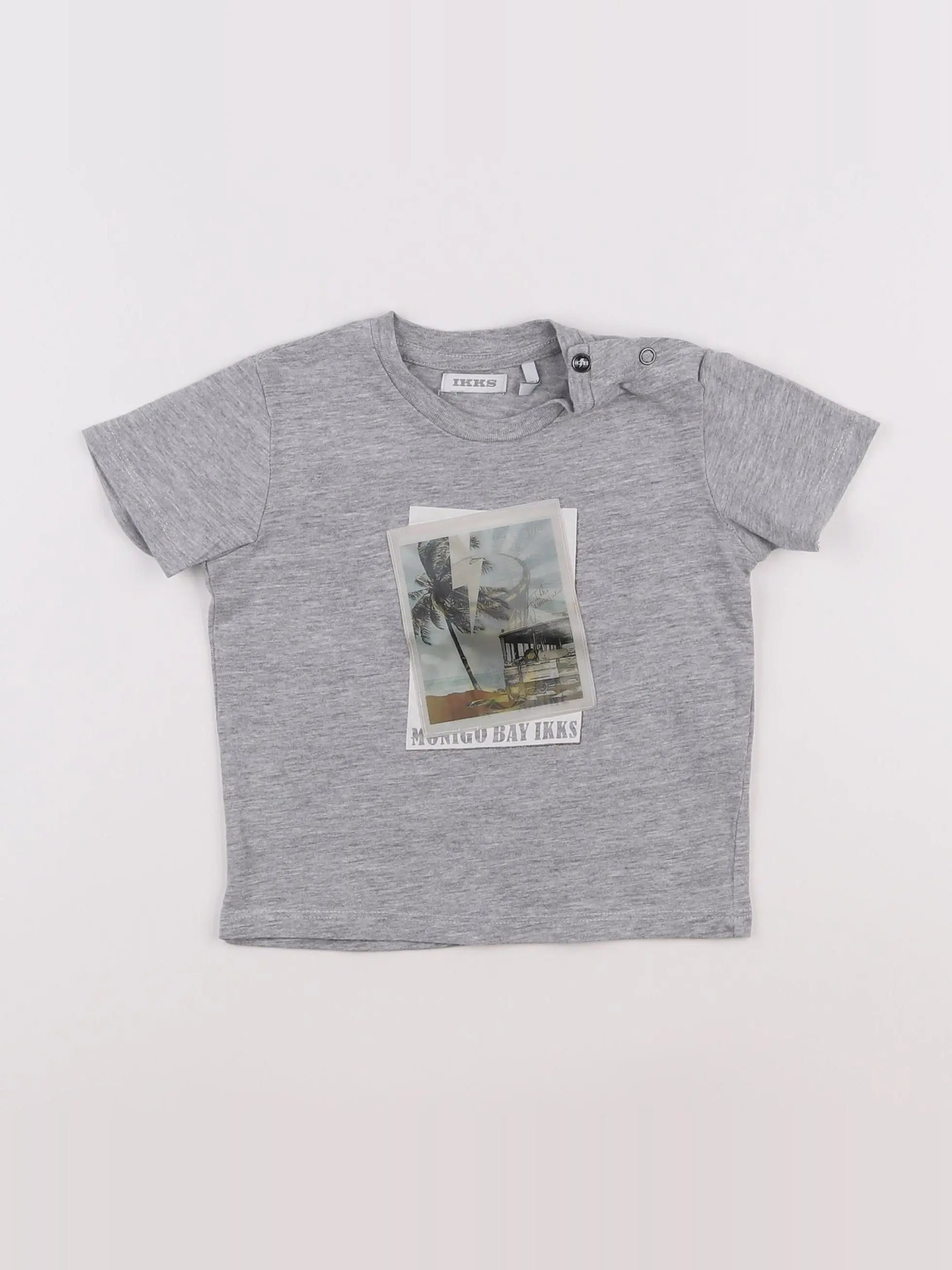 IKKS - tee-shirt gris - 12 mois