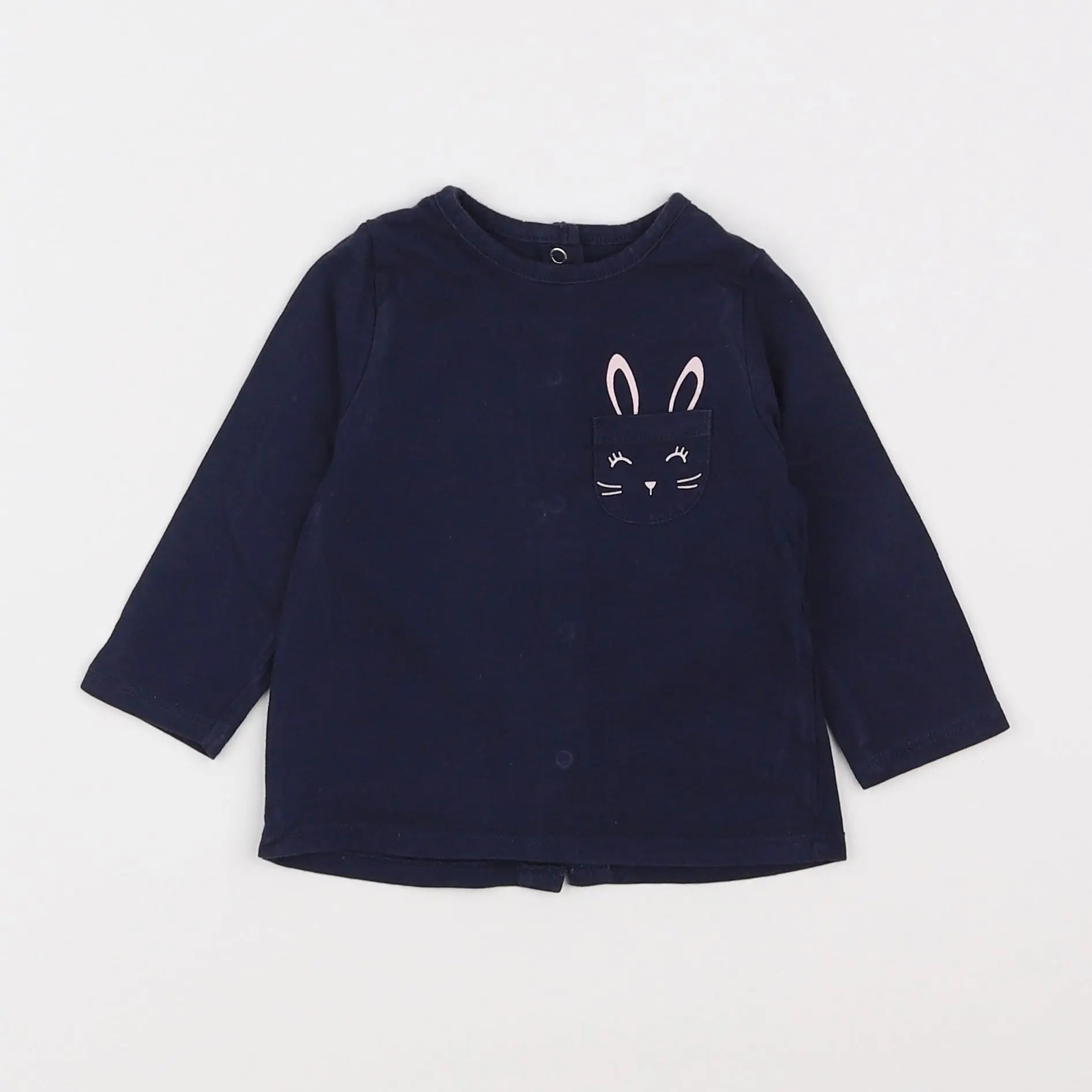 Vertbaudet - tee-shirt bleu - 6 mois