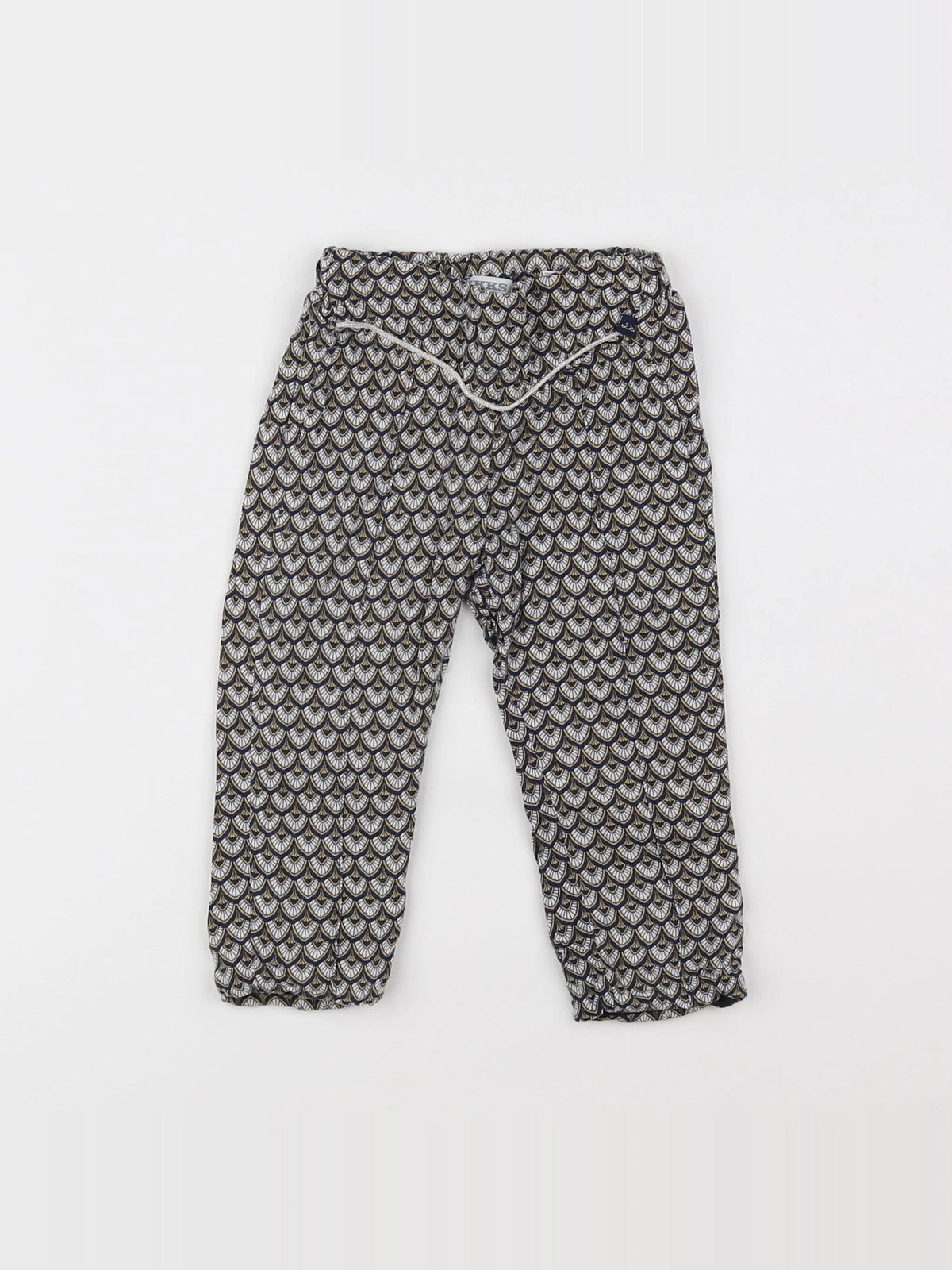 IKKS - pantalon marron, blanc - 12 mois