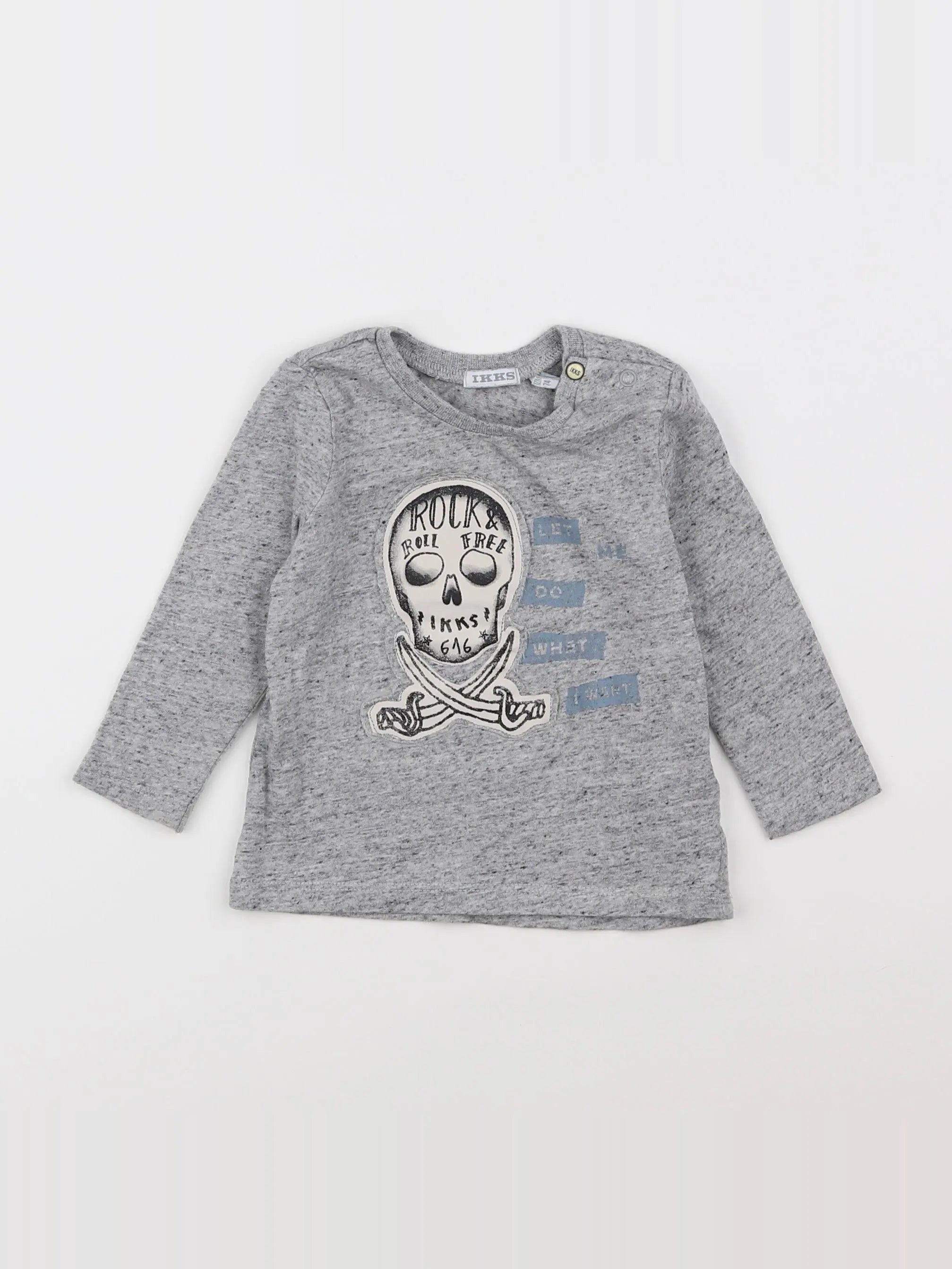 IKKS - tee-shirt gris - 12 mois