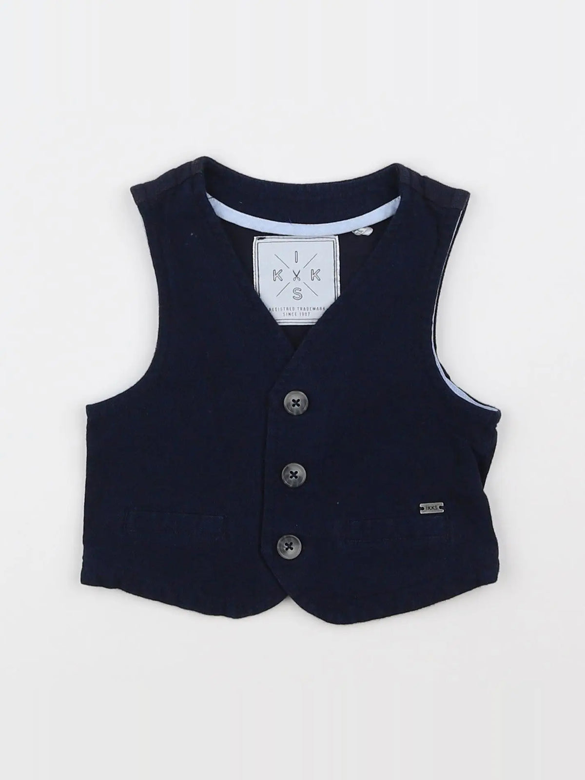 IKKS - gilet bleu - 12 mois
