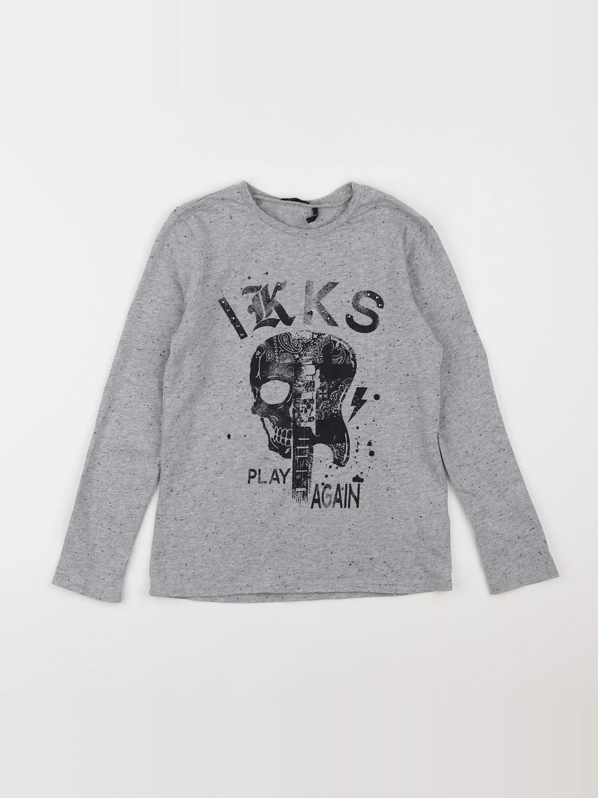 IKKS - tee-shirt gris - 8 ans
