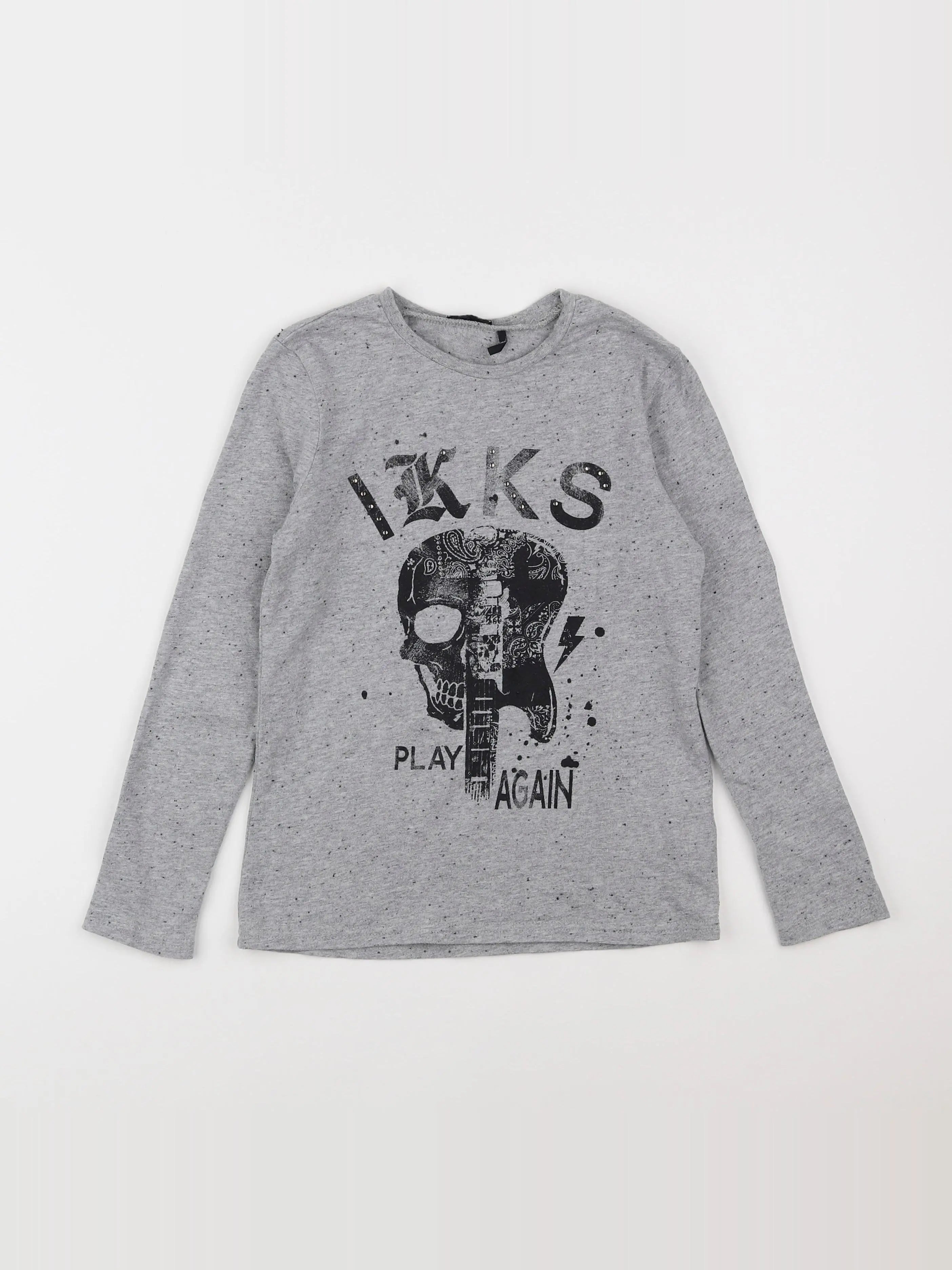 IKKS - tee-shirt gris - 8 ans