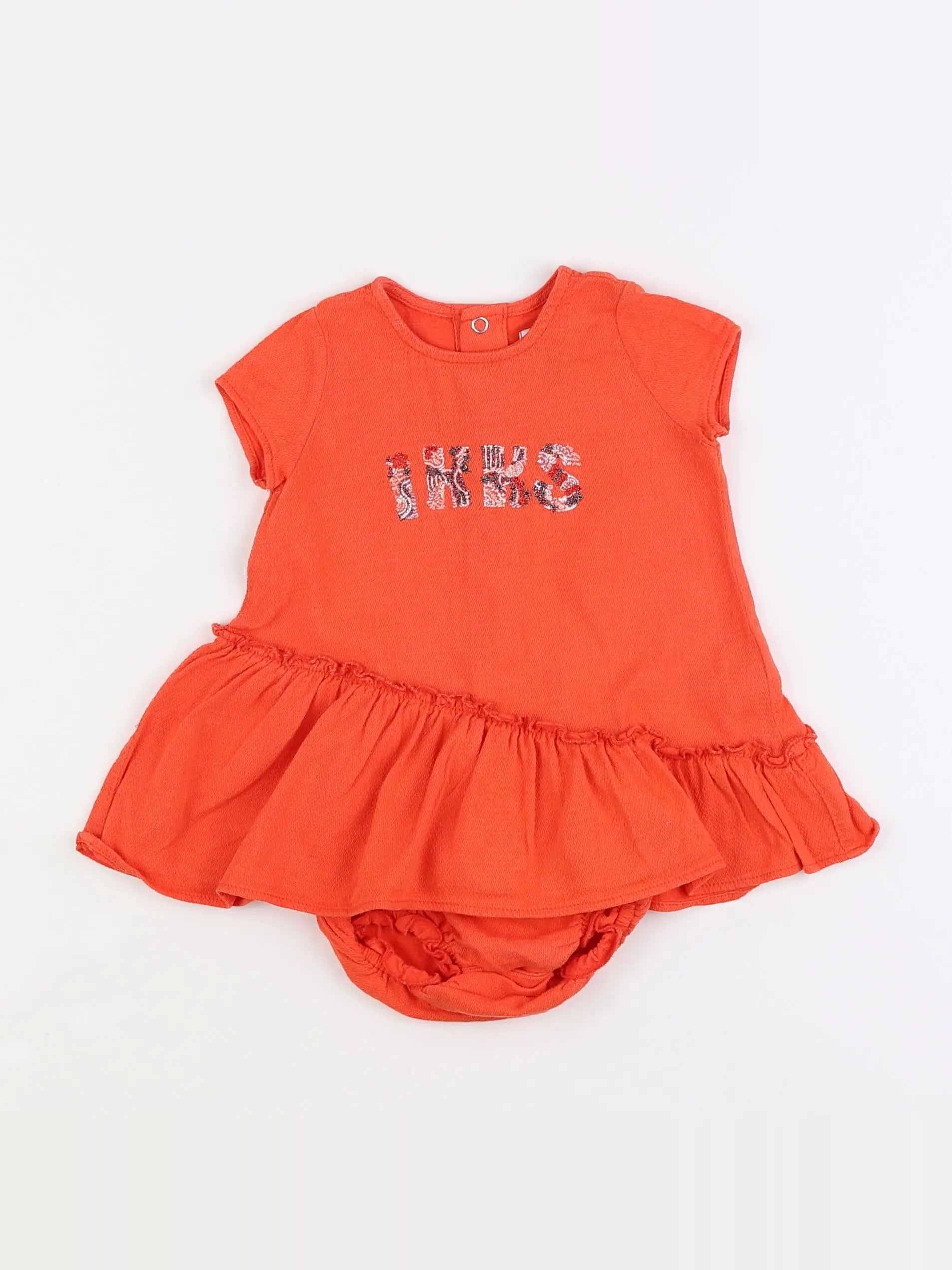 IKKS - robe orange - 6 mois