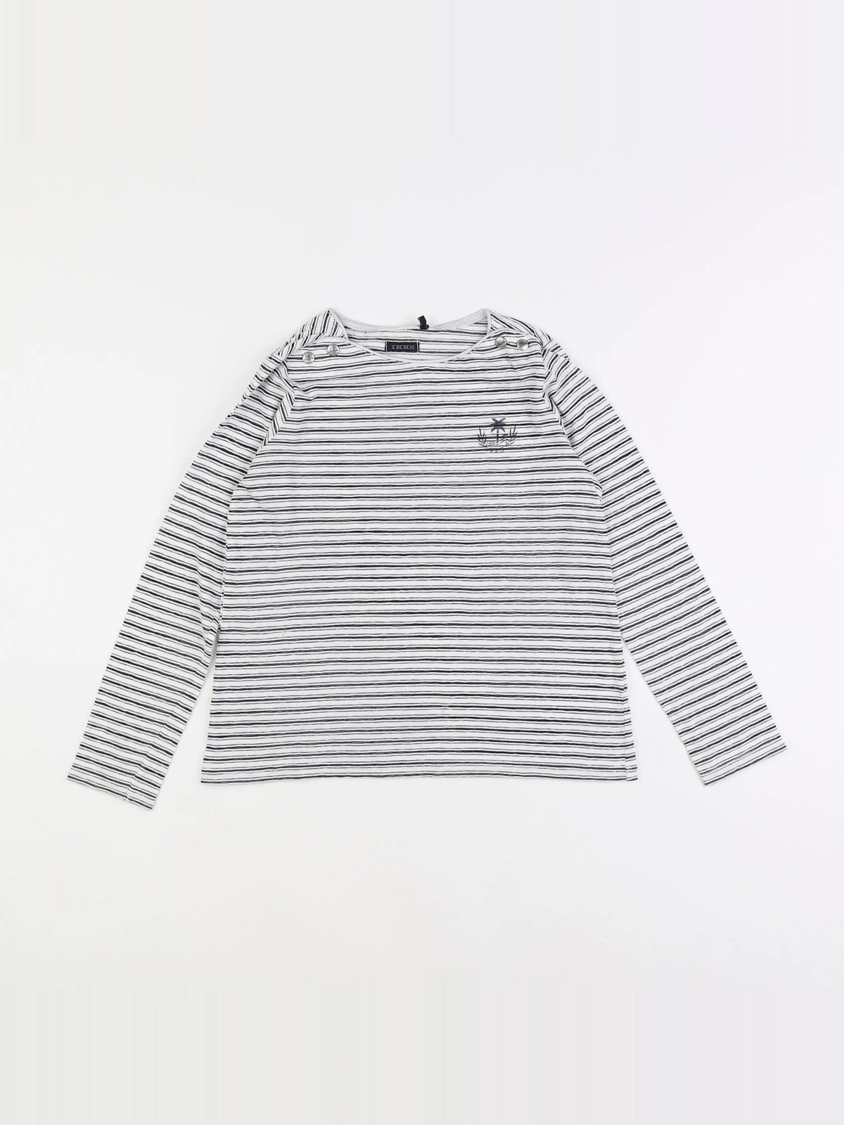IKKS - tee-shirt blanc, noir - 10 ans