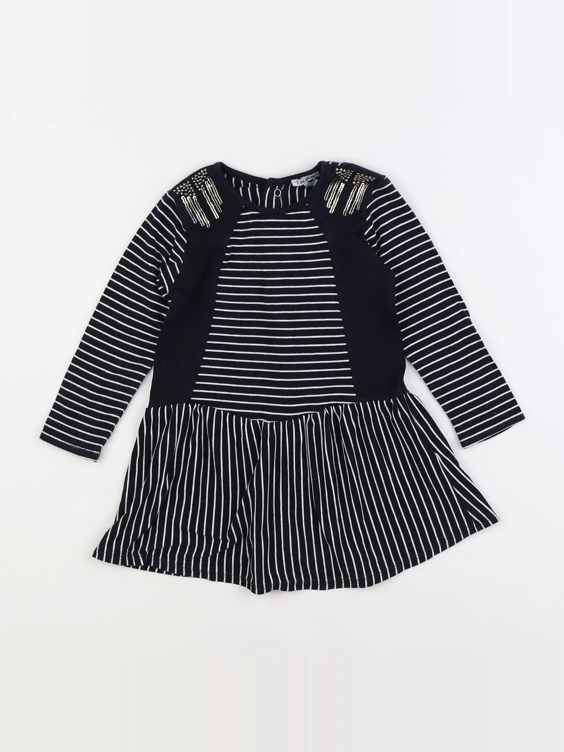 IKKS - robe bleu, blanc - 2 ans