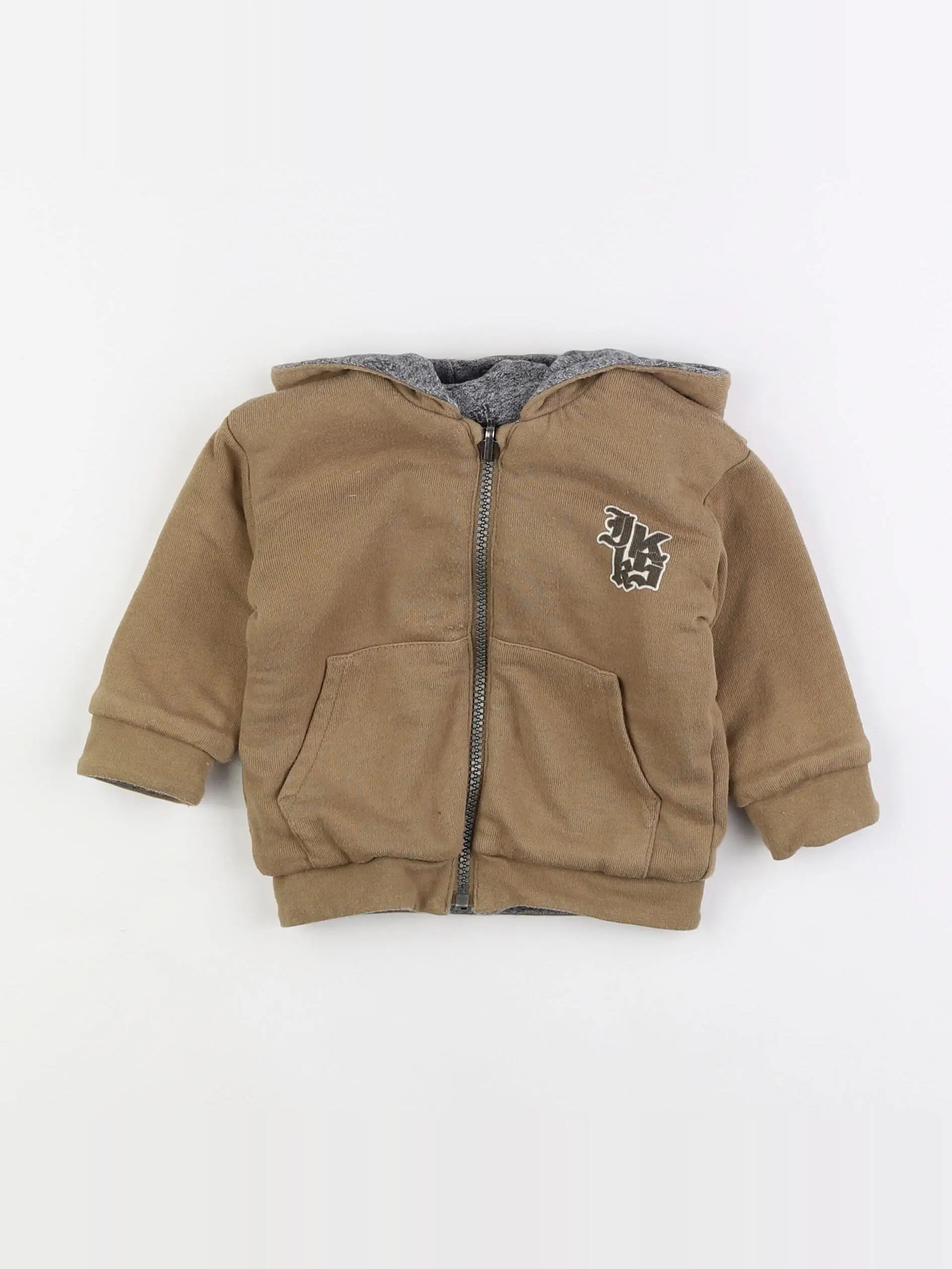 IKKS - sweat marron, gris - 12 mois