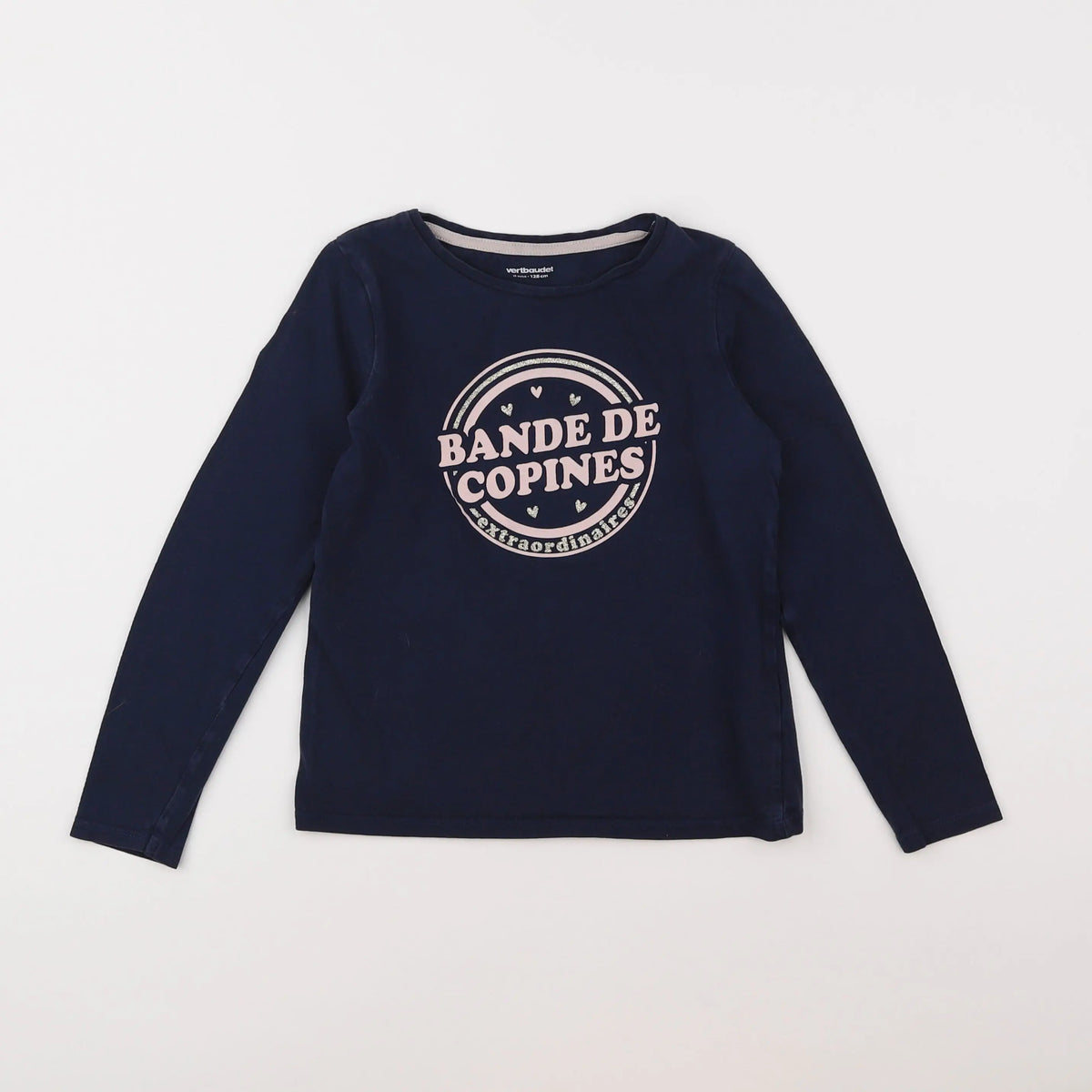 Vertbaudet - tee-shirt bleu - 8 ans