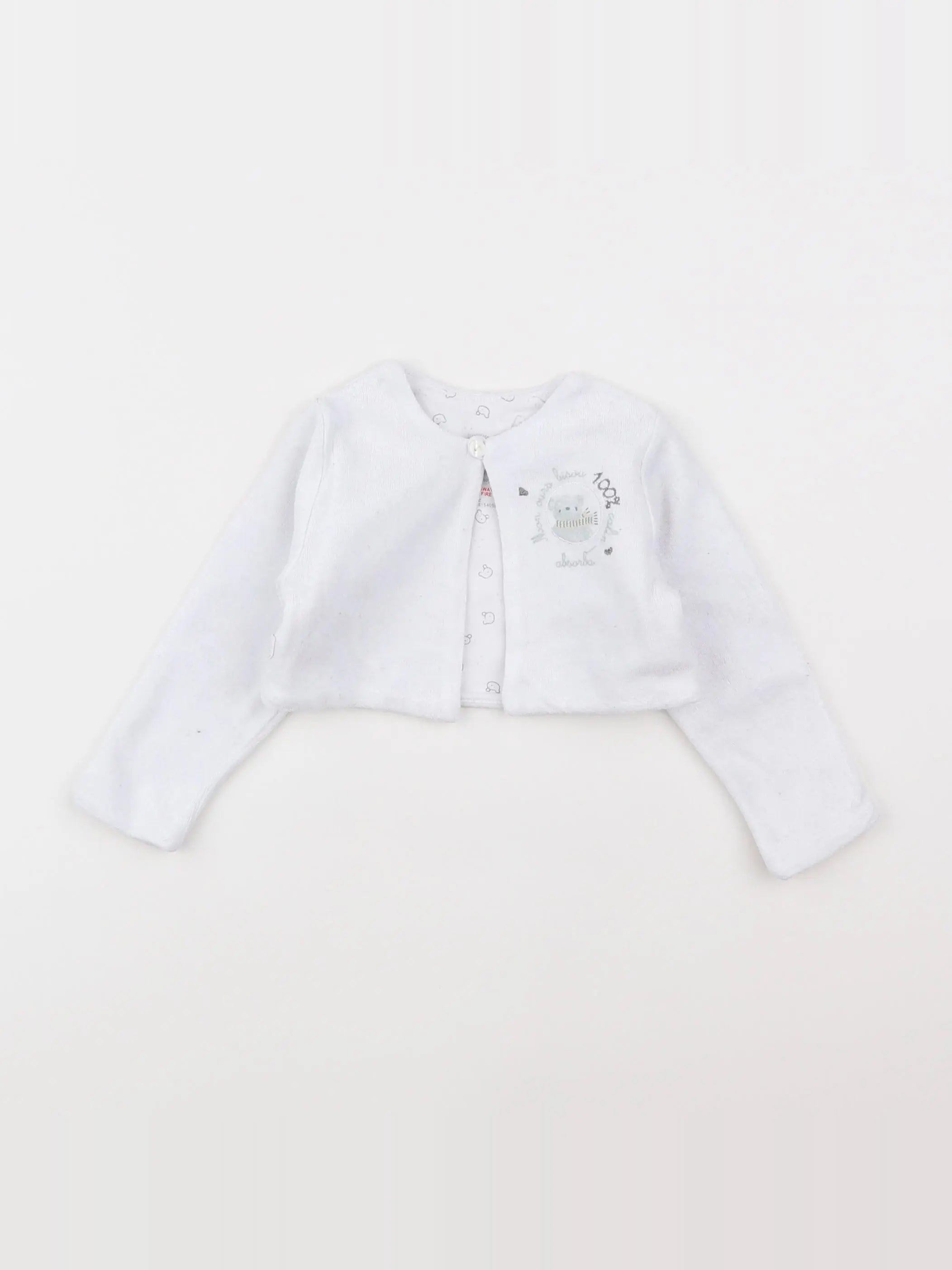 Absorba - gilet blanc - 6 mois