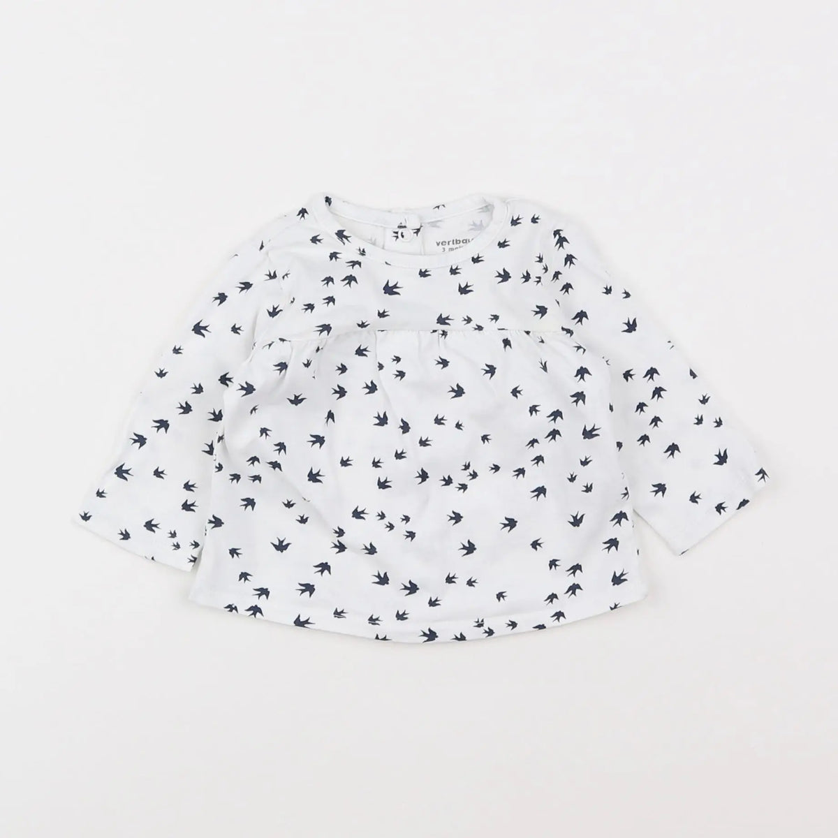 Vertbaudet - tee-shirt blanc - 3 mois
