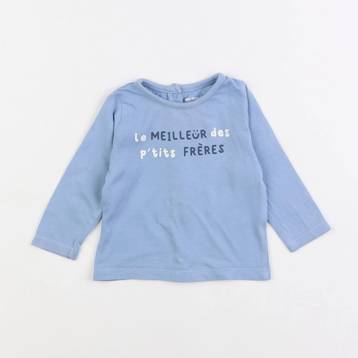 Vertbaudet - tee-shirt bleu - 3 mois