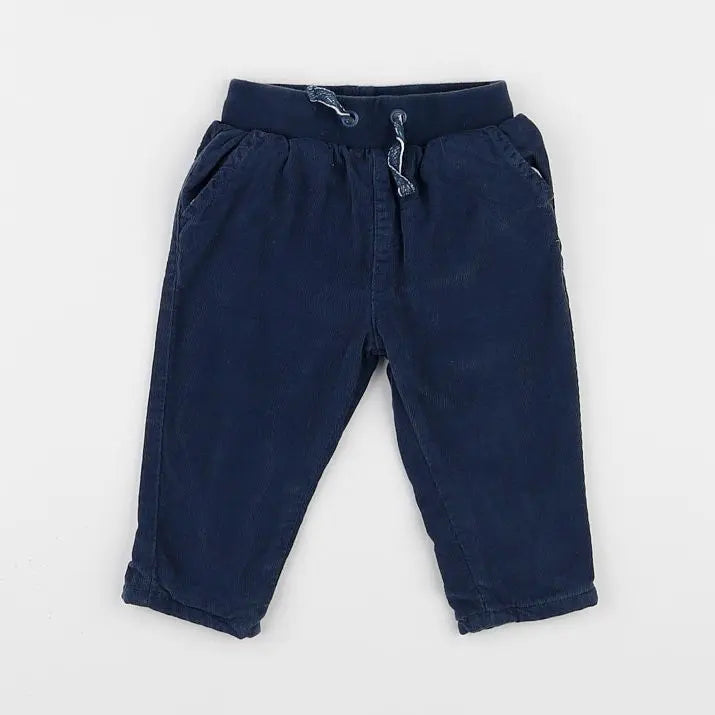 Vertbaudet - pantalon doublé bleu - 6 mois