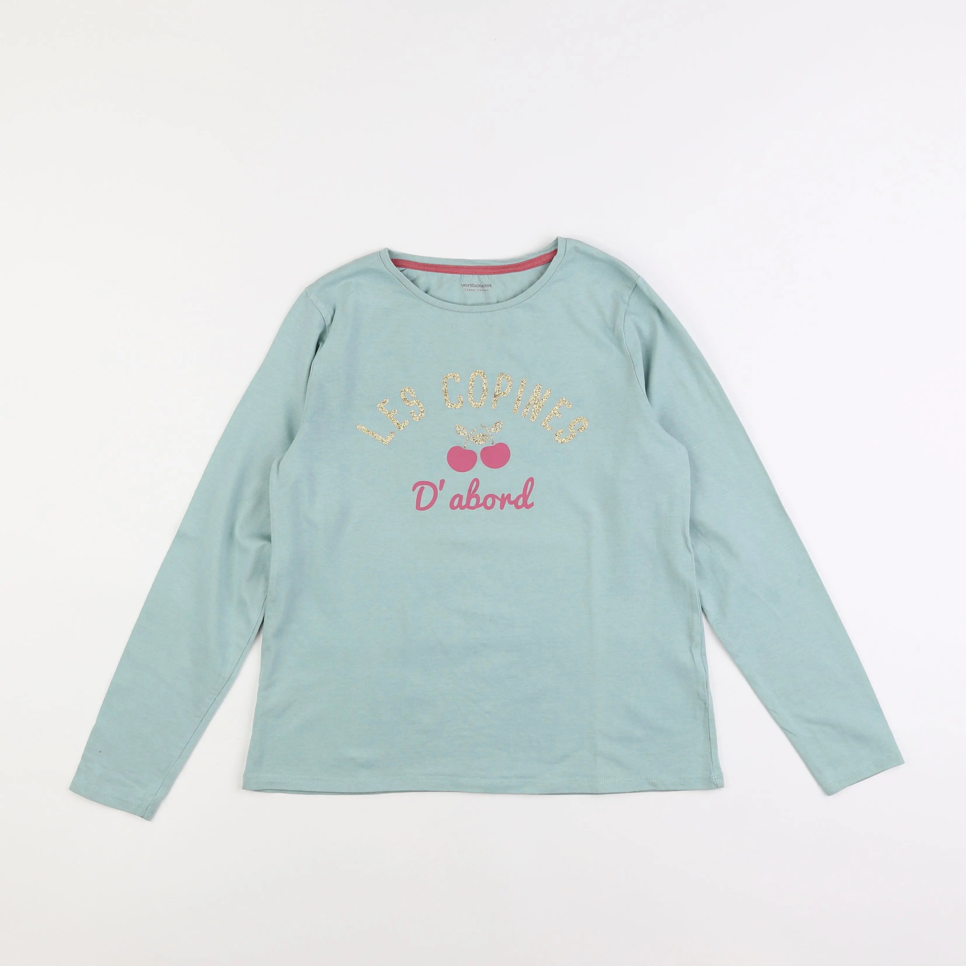 Vertbaudet - tee-shirt vert - 12 ans