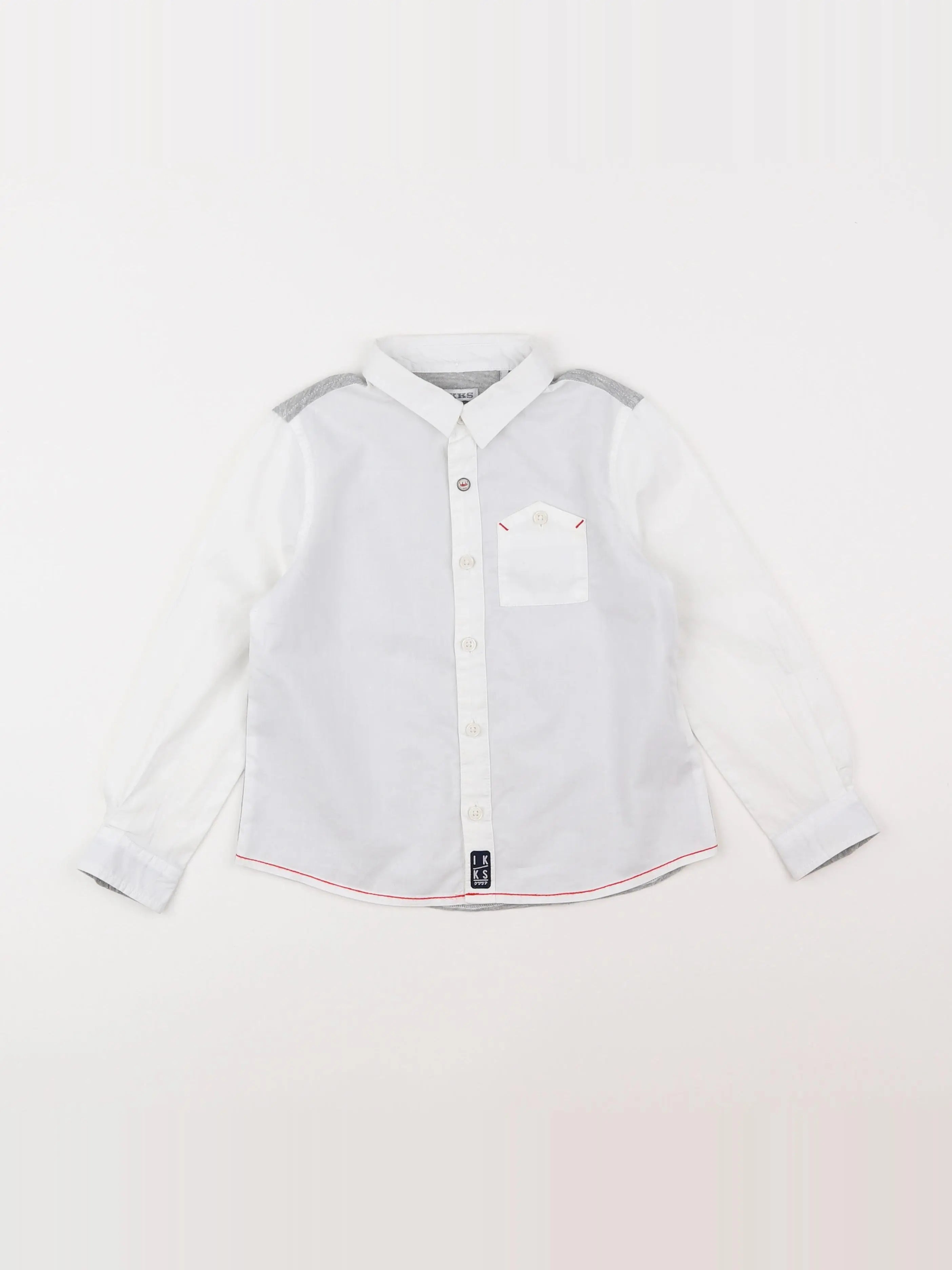 IKKS - chemise blanc, gris - 3 ans