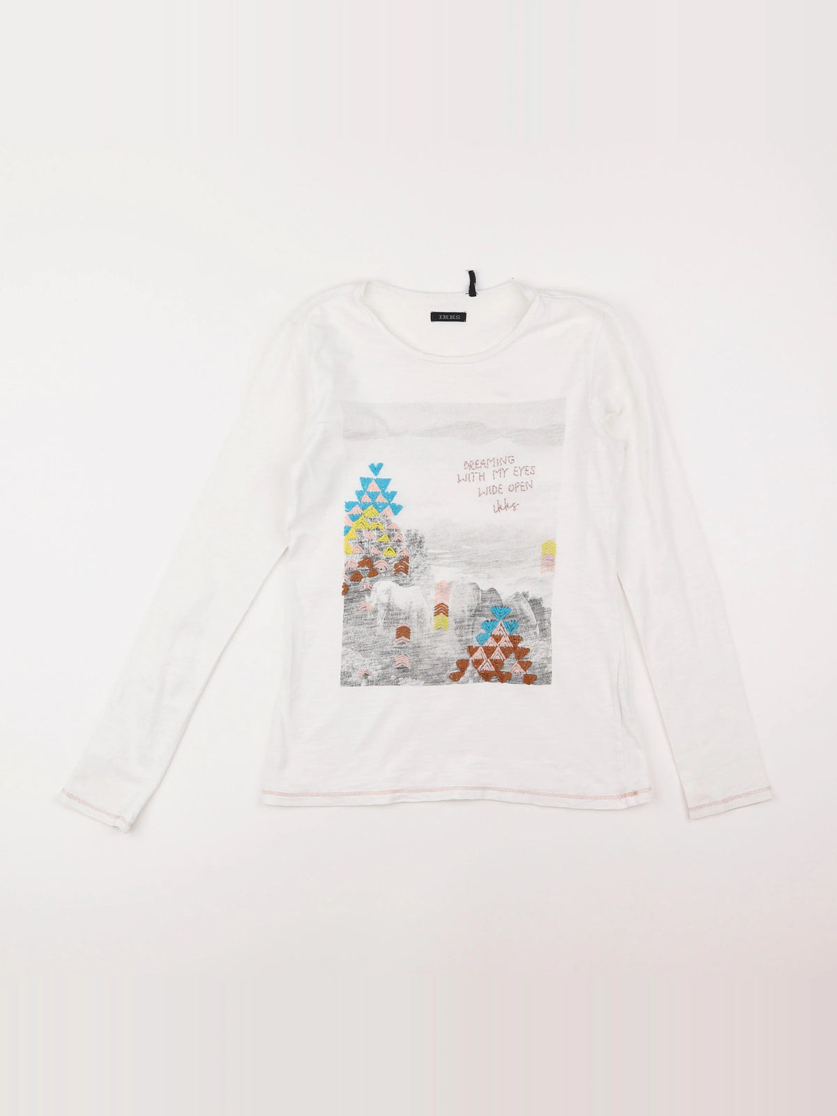 IKKS - tee-shirt blanc - 12 ans