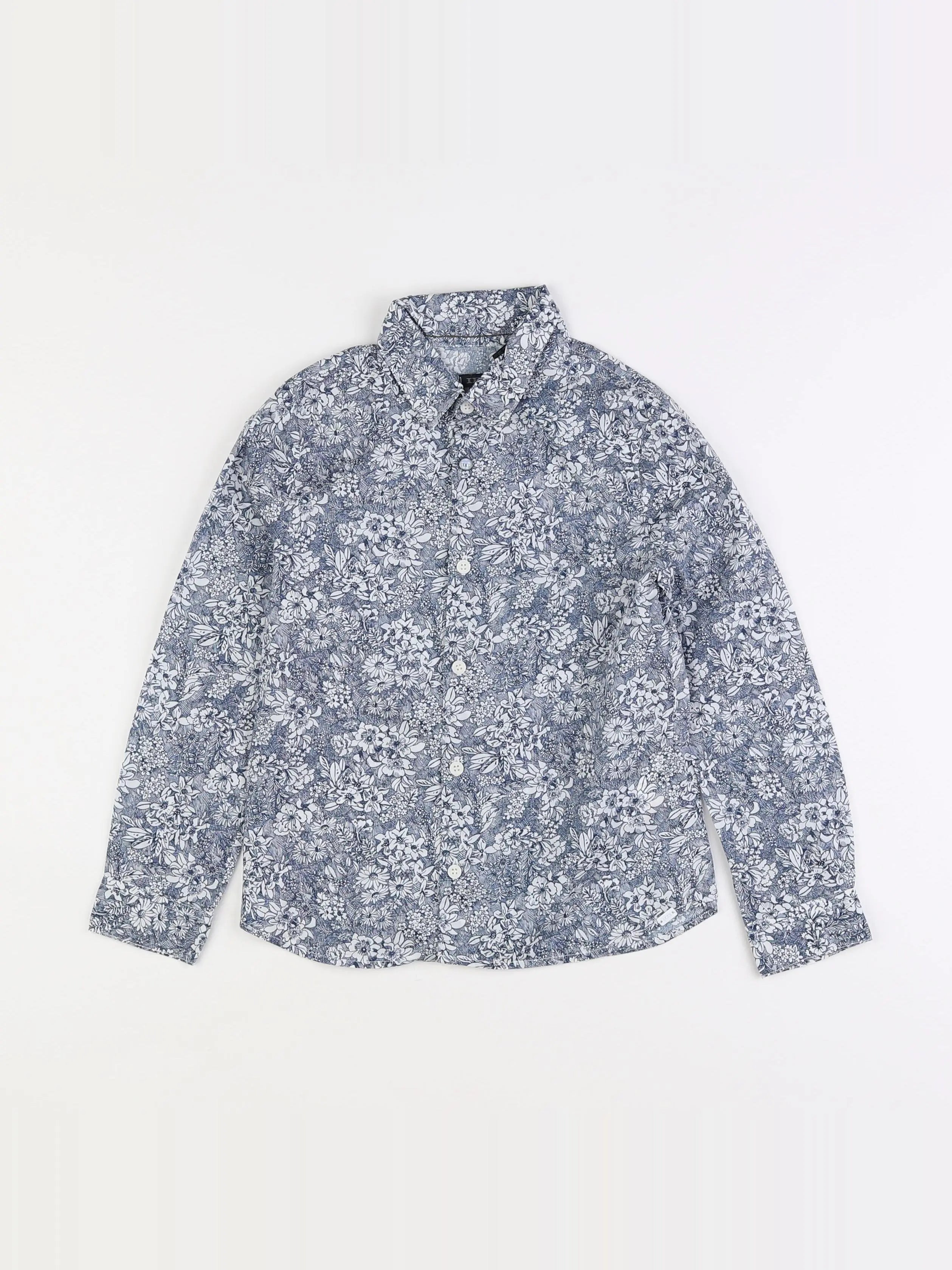 IKKS - chemise bleu, blanc - 6 ans