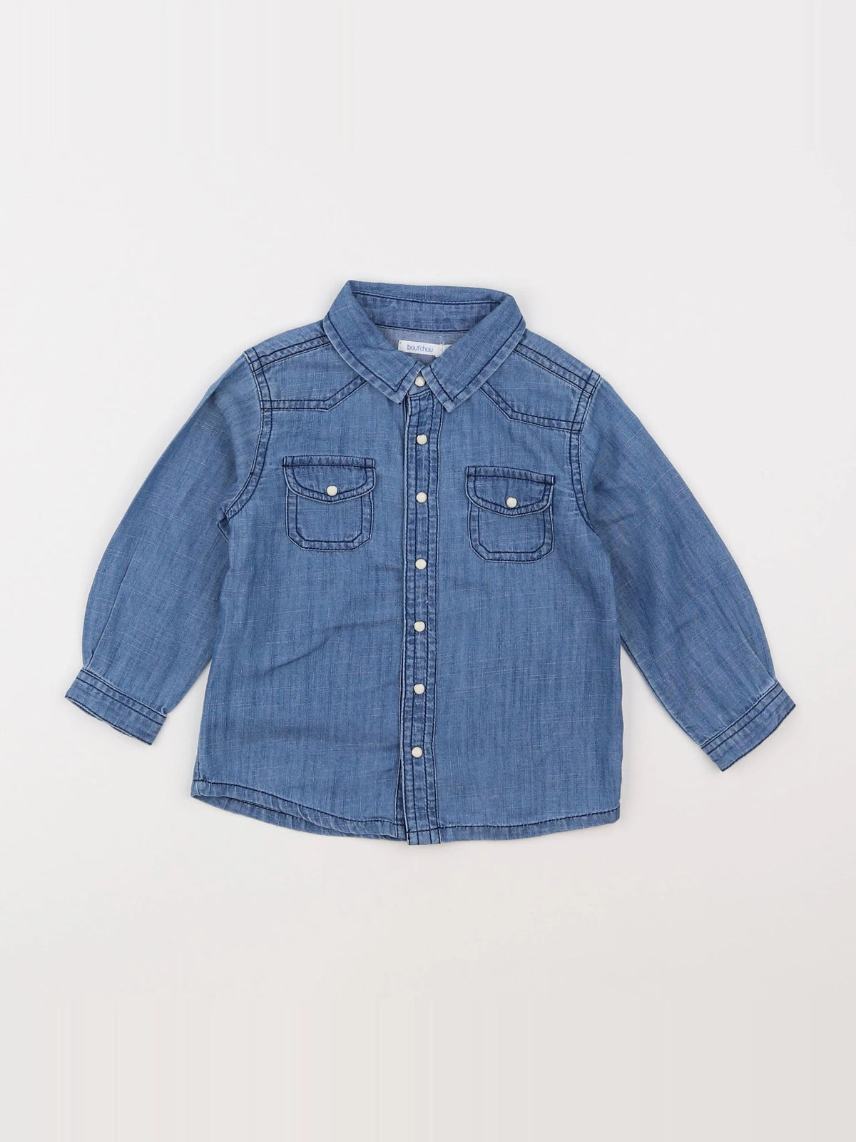 Boutchou - chemise bleu - 2 ans