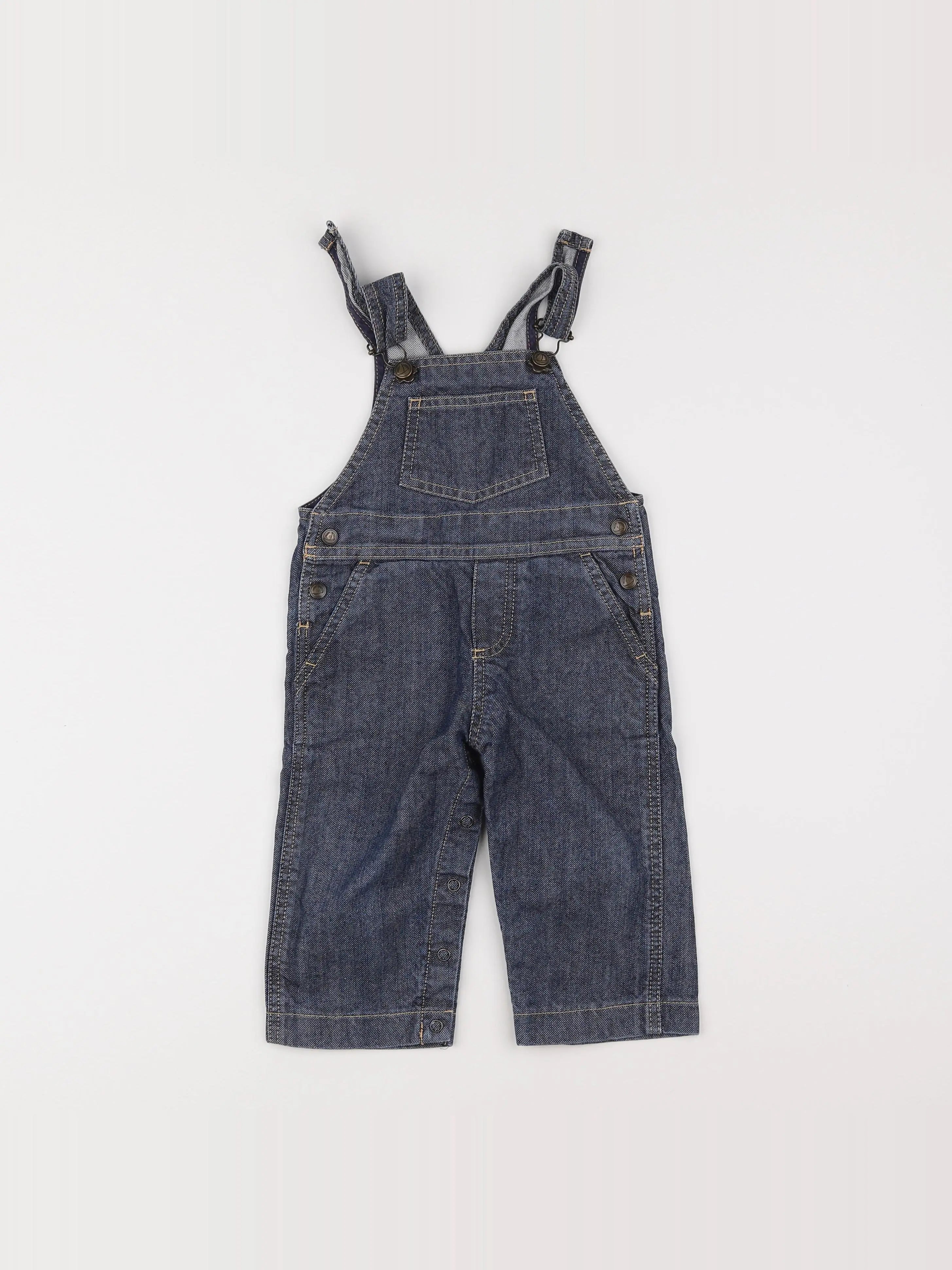 Petit Bateau - salopette bleu - 12 mois