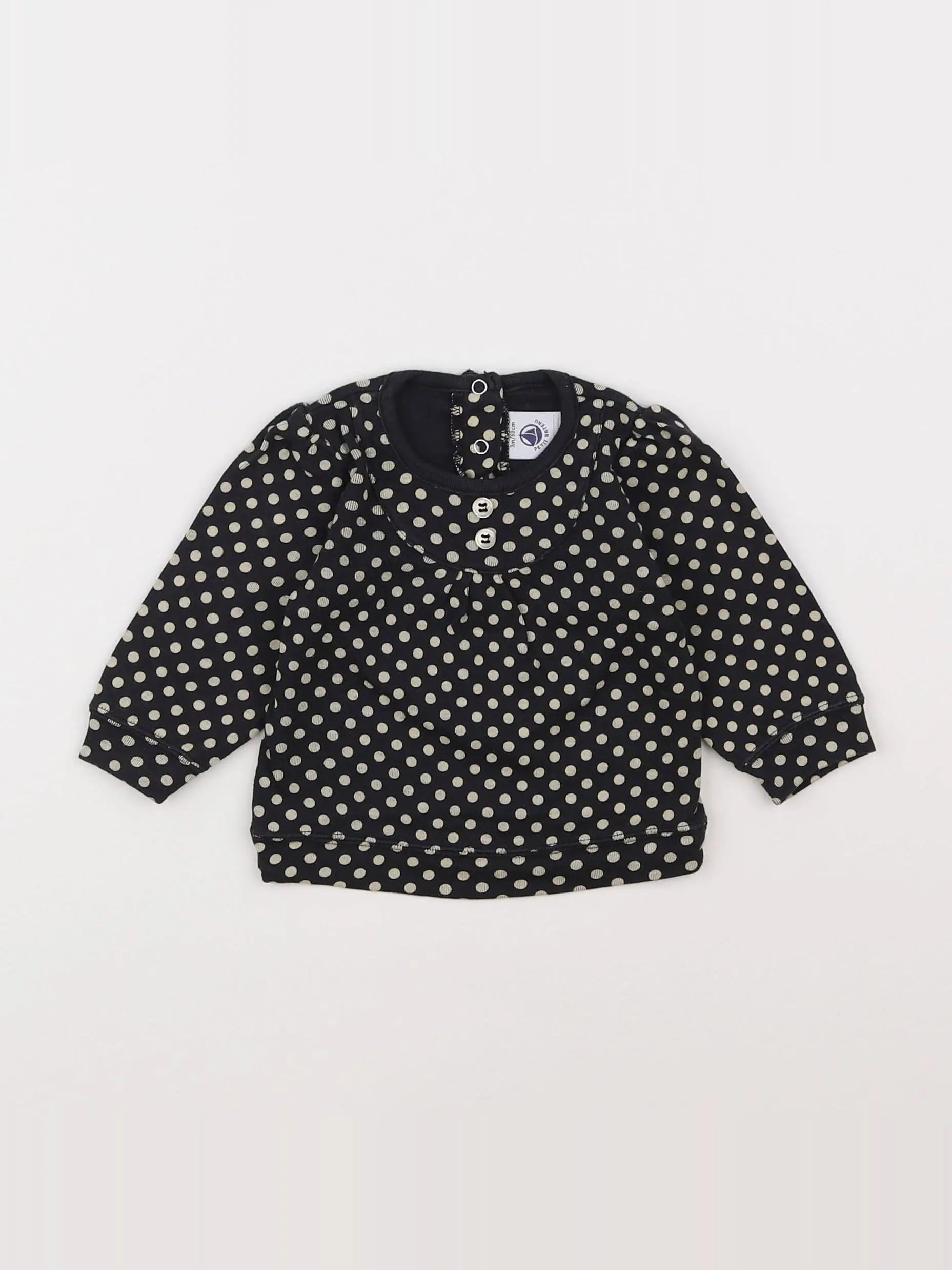 Petit Bateau - tee-shirt noir - 3 mois