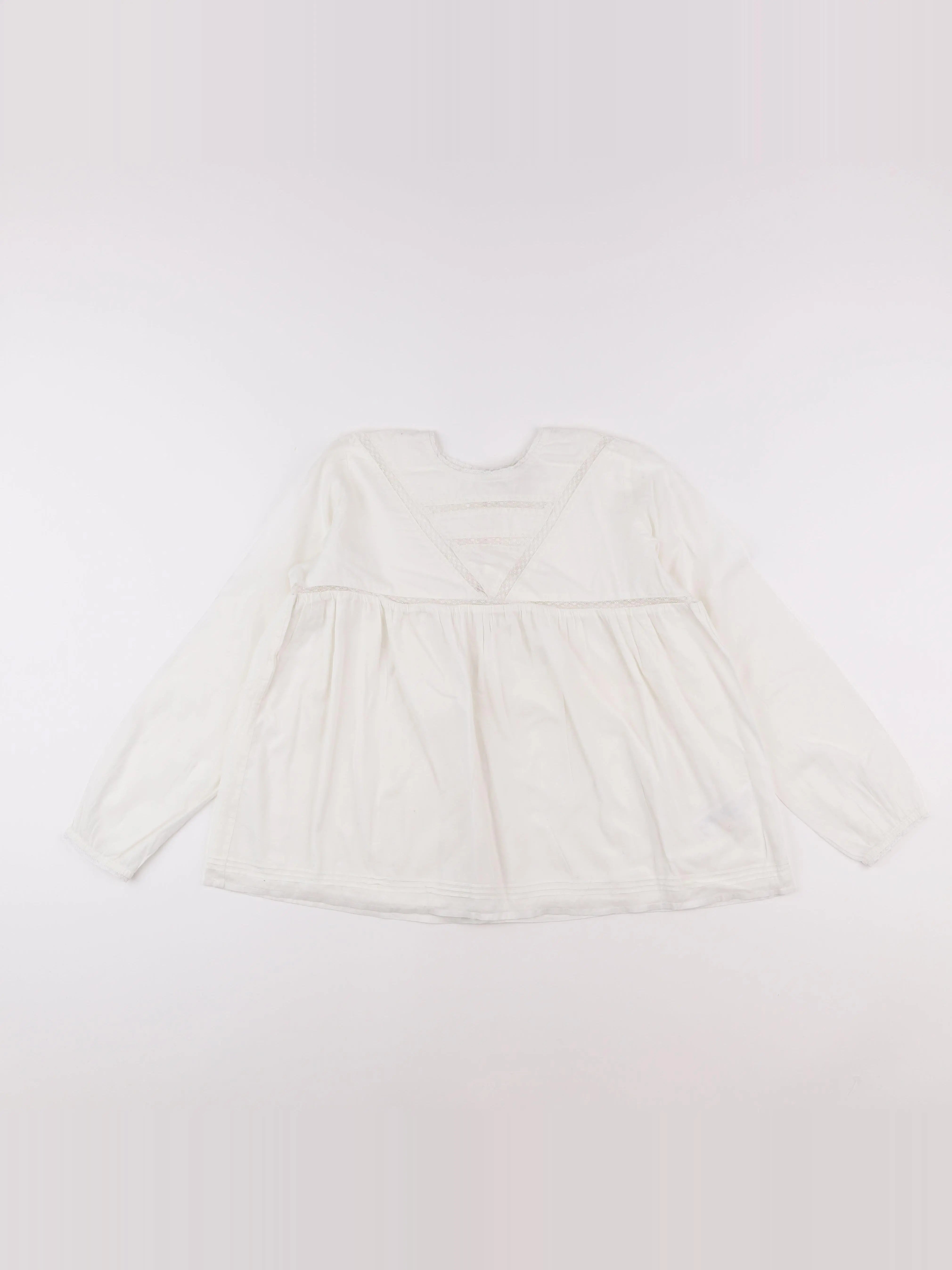 Bonton - blouse blanc, beige - 12 ans