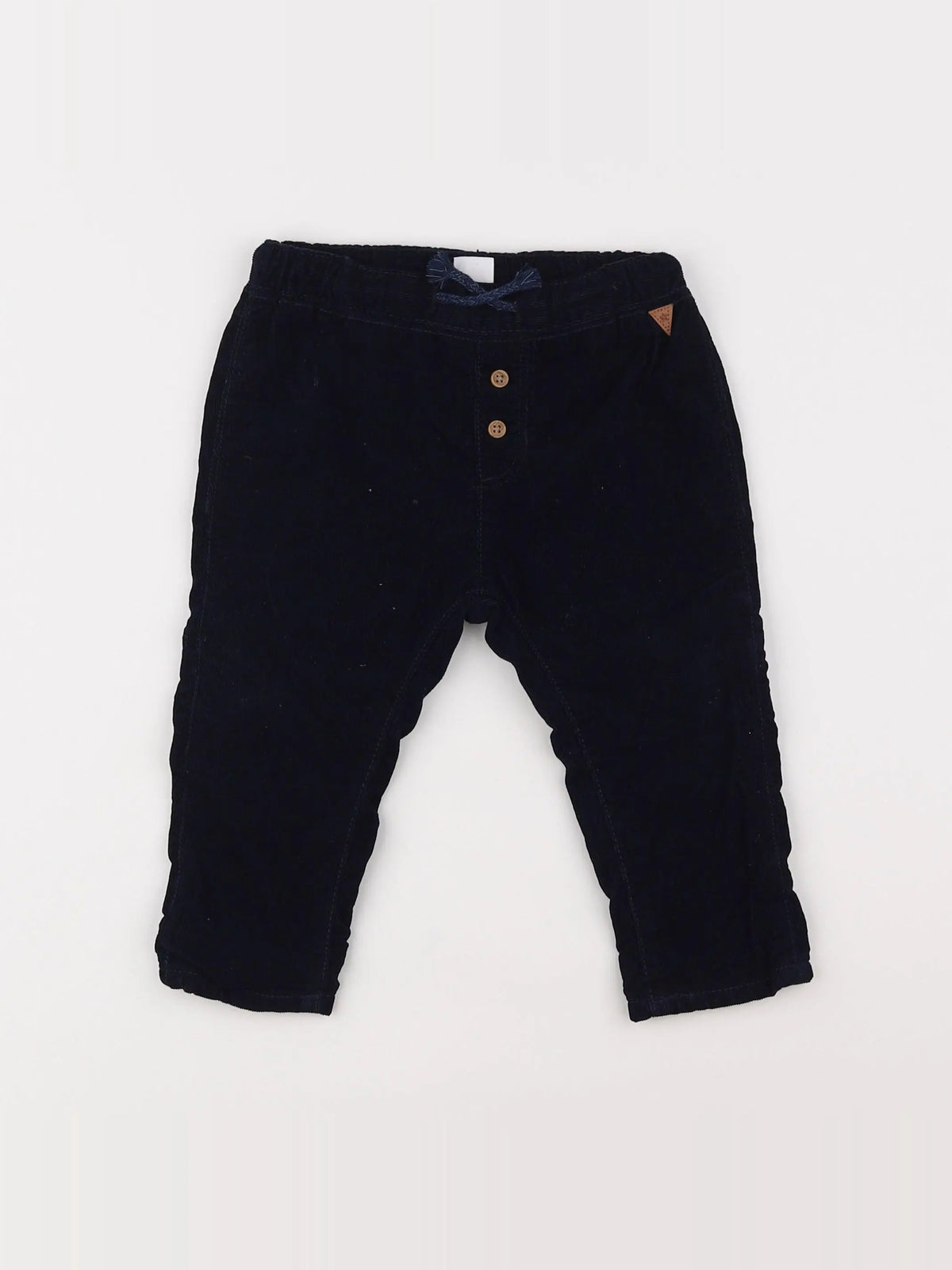 H&M - pantalon bleu - 9/12 mois