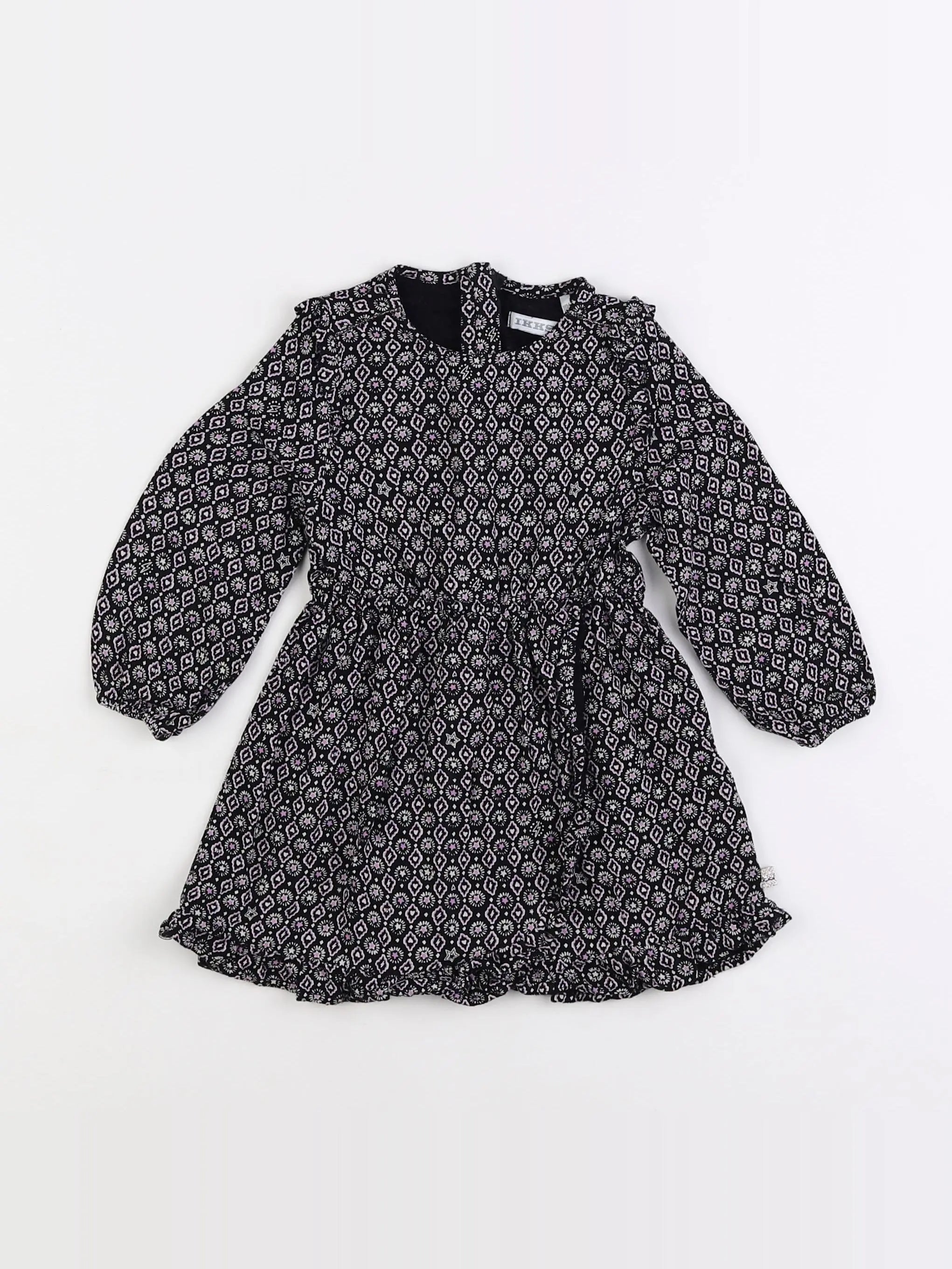 IKKS - robe noir, rose - 18 mois