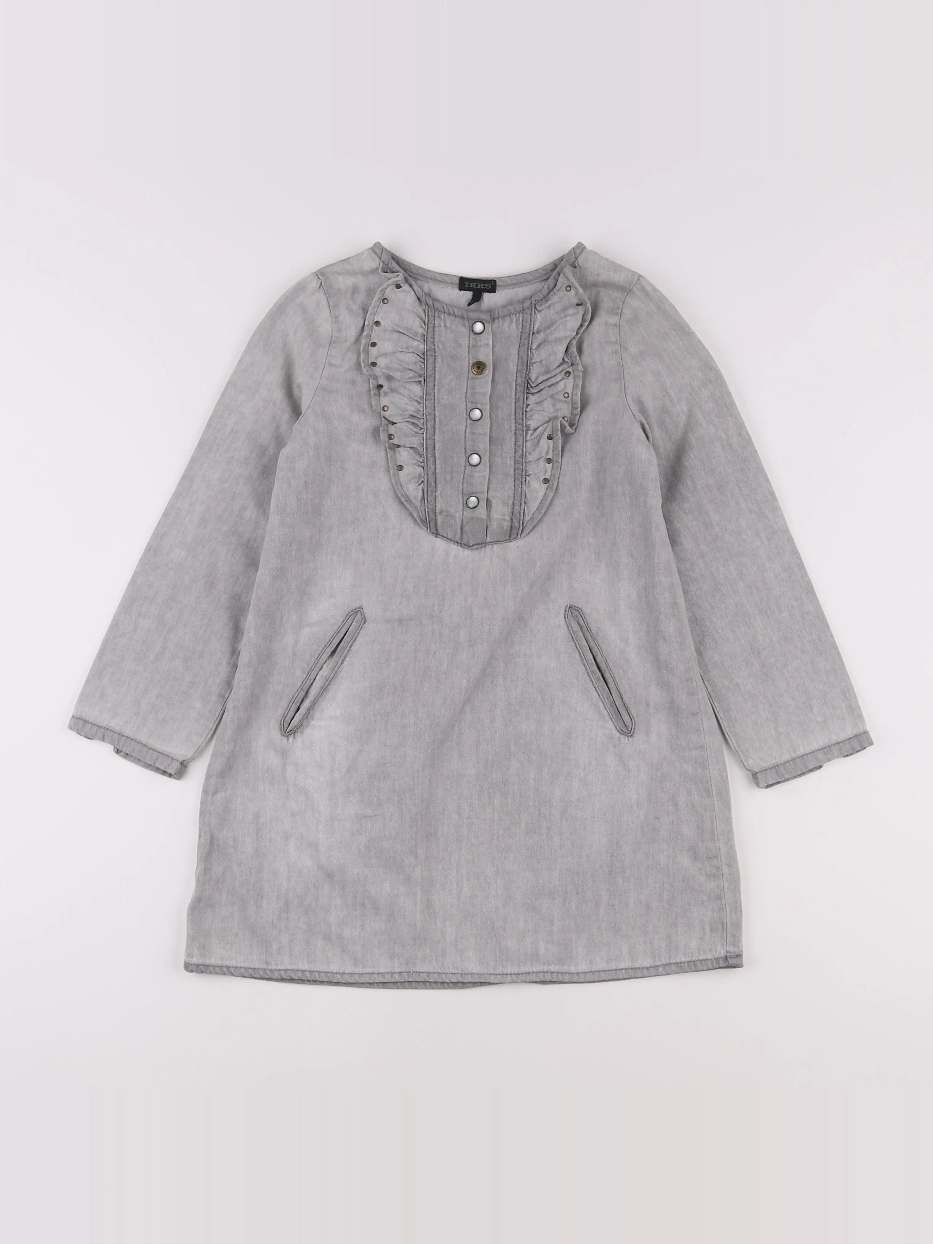 IKKS - robe gris - 8 ans