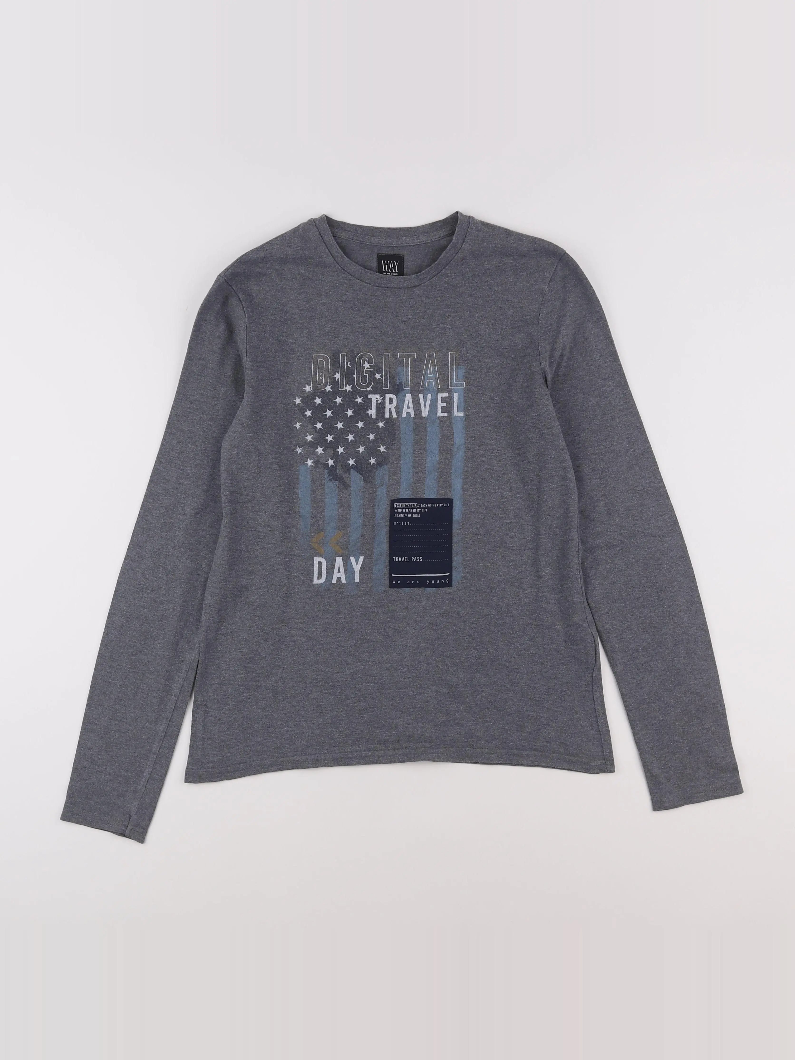 IKKS - tee-shirt gris - 14 ans