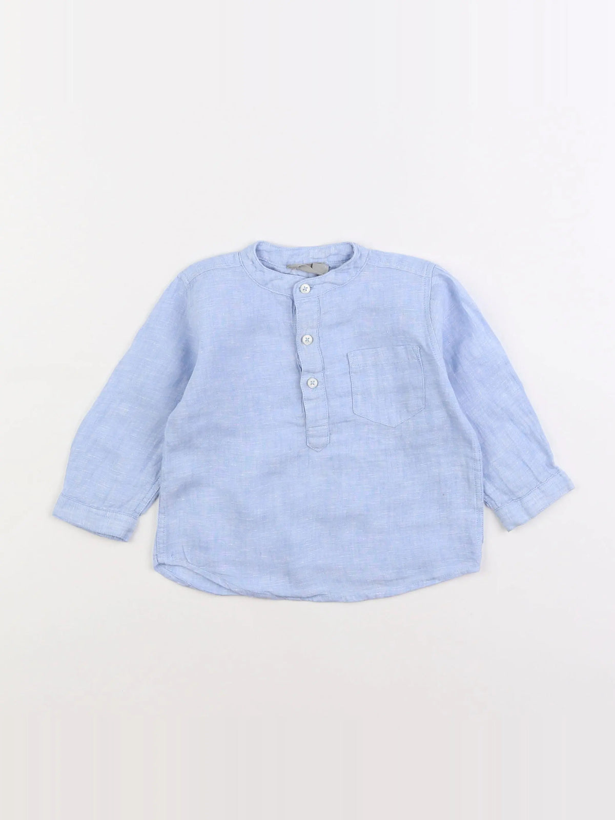Boutchou - chemise bleu - 12 mois