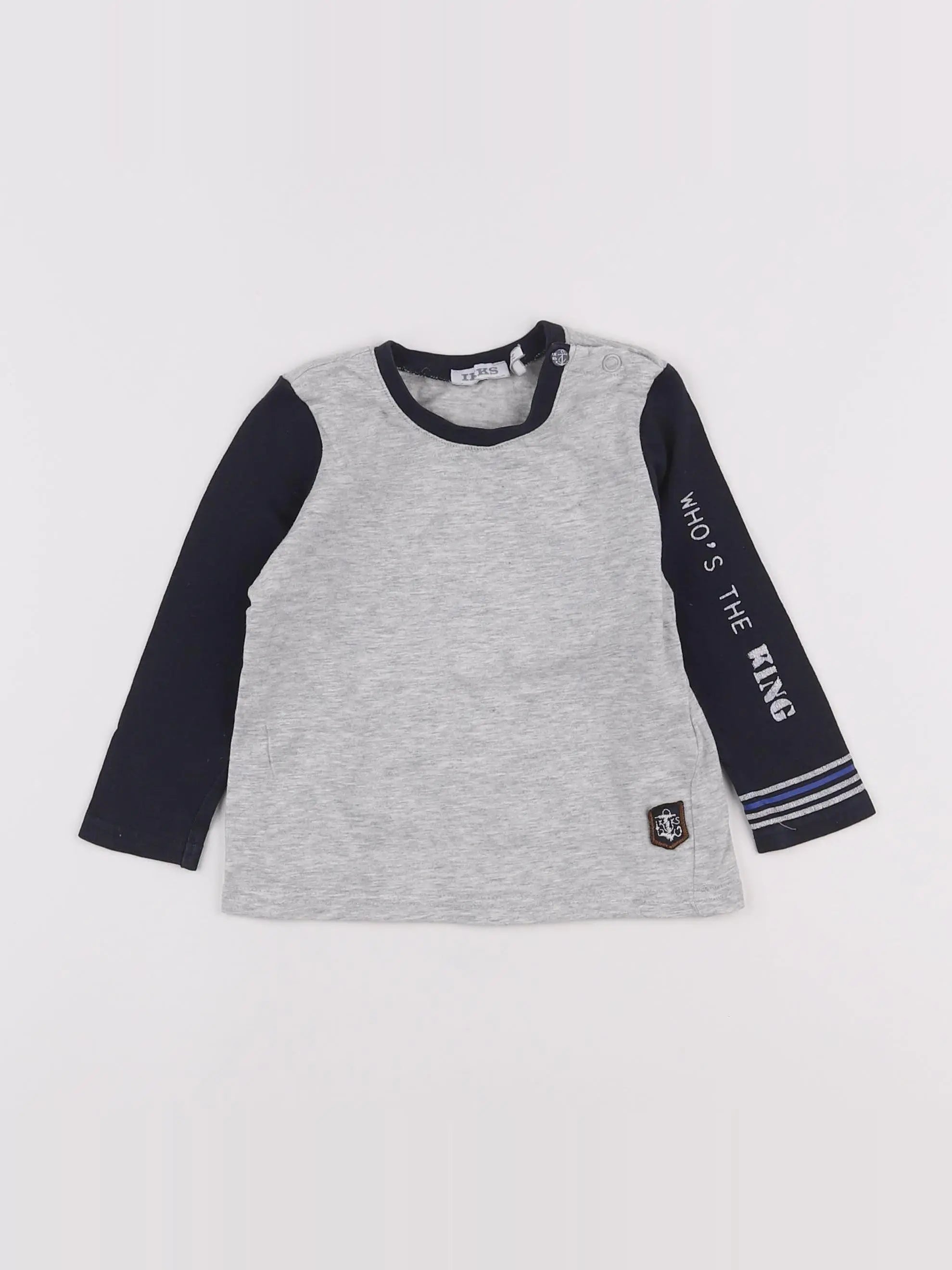 IKKS - tee-shirt gris - 12 mois