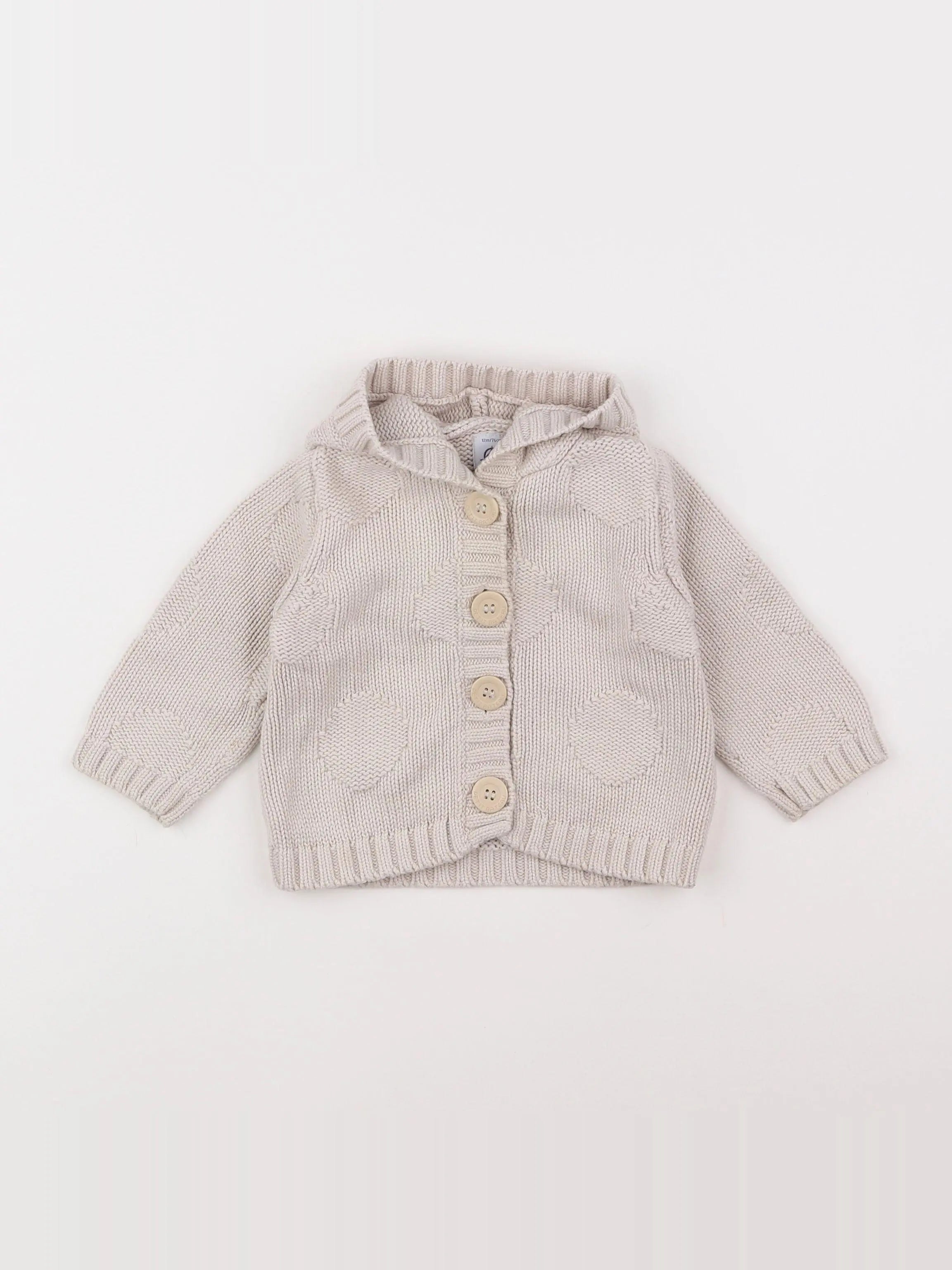 Petit Bateau - gilet beige - 12 mois