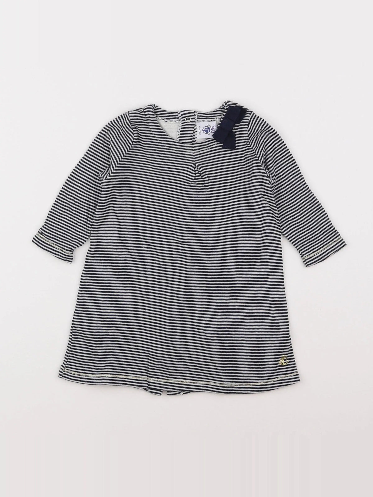 Petit Bateau - robe bleu - 12 mois