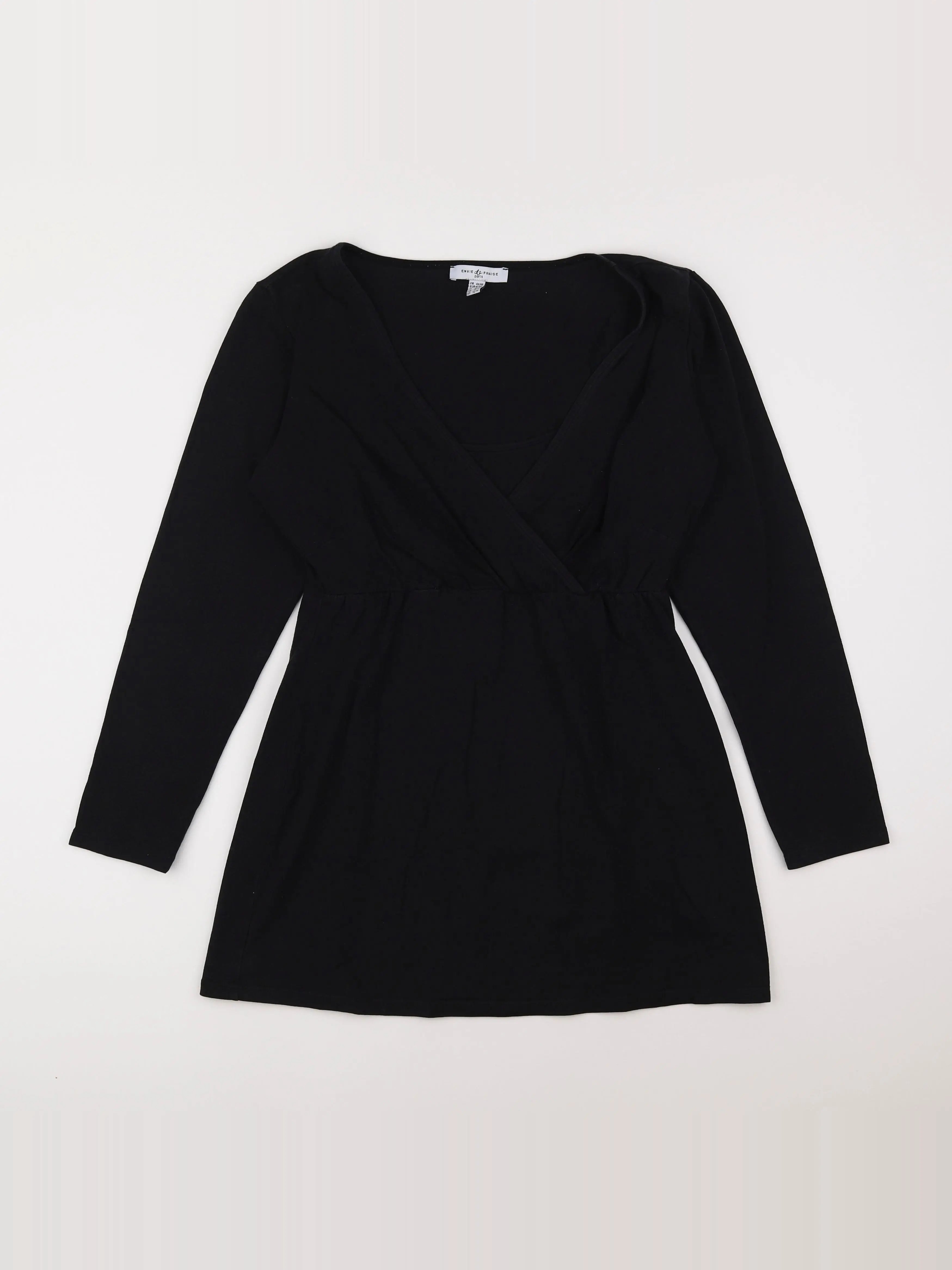 Envie de fraise - tee-shirt grossesse noir - 44 à 46