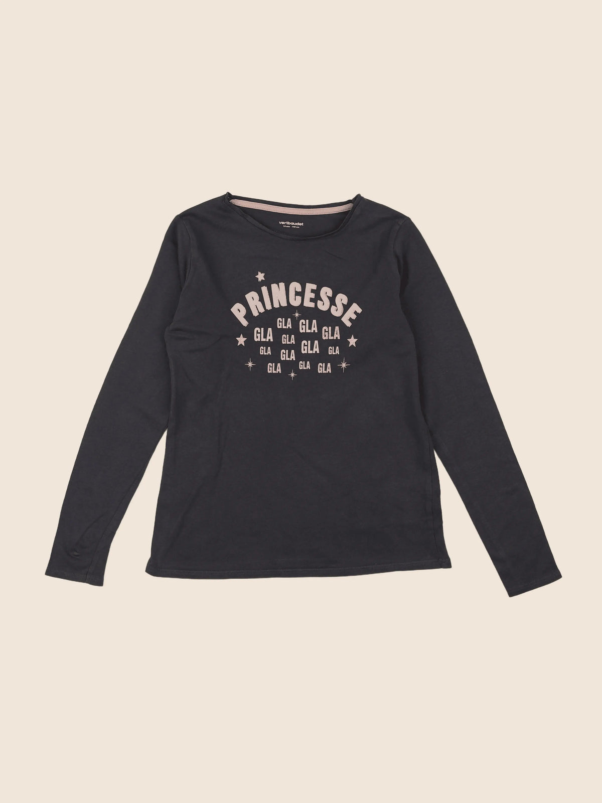 Vertbaudet - tee-shirt marron - 10 ans