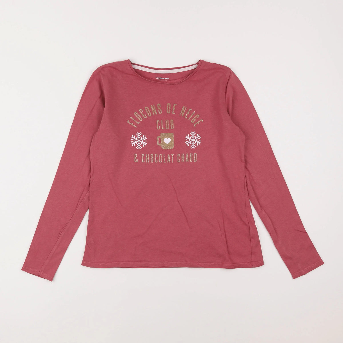 Vertbaudet - tee-shirt rose - 10 ans