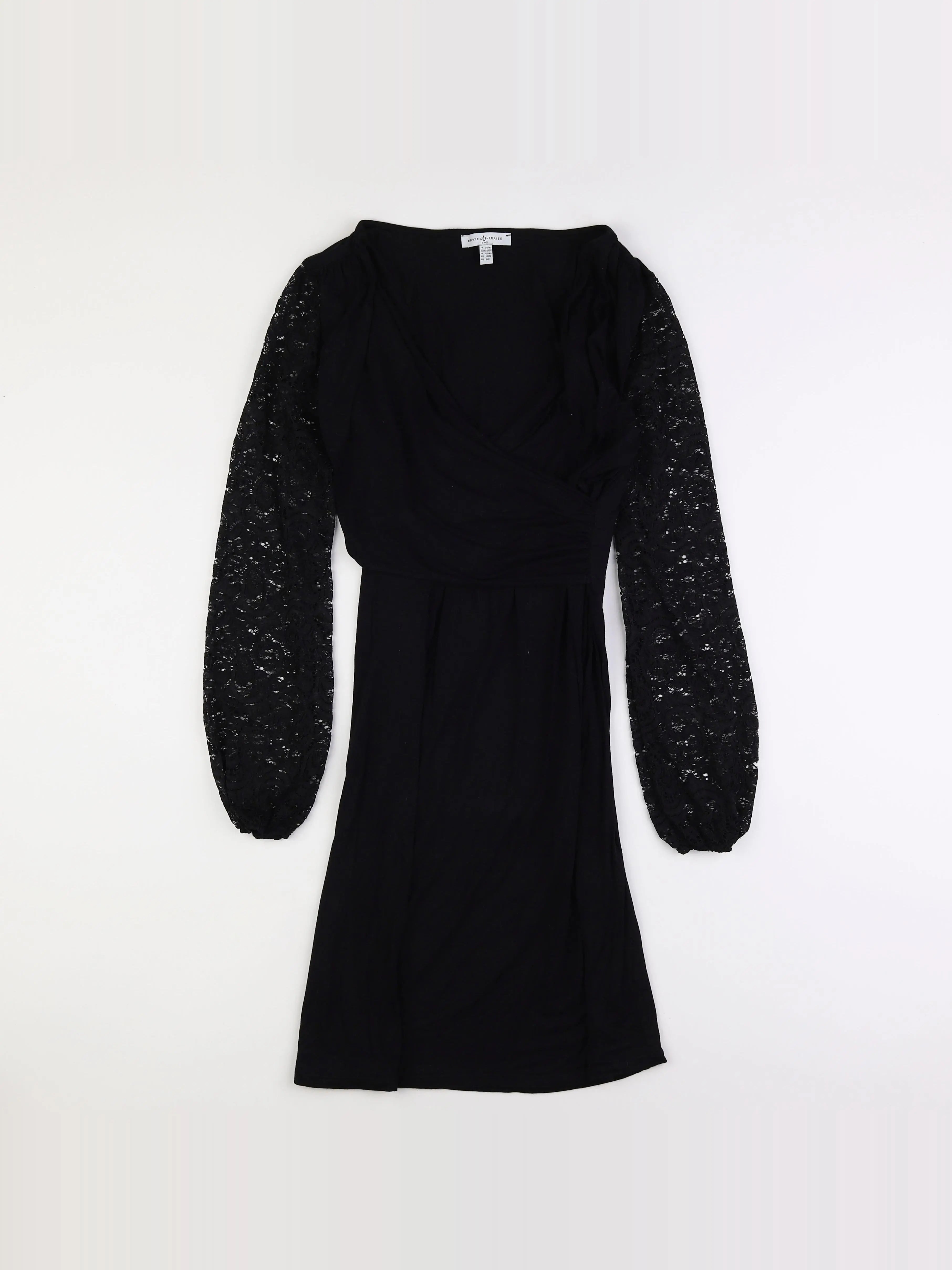 Envie de fraise - robe grossesse, allaitement noir - 38 à 40