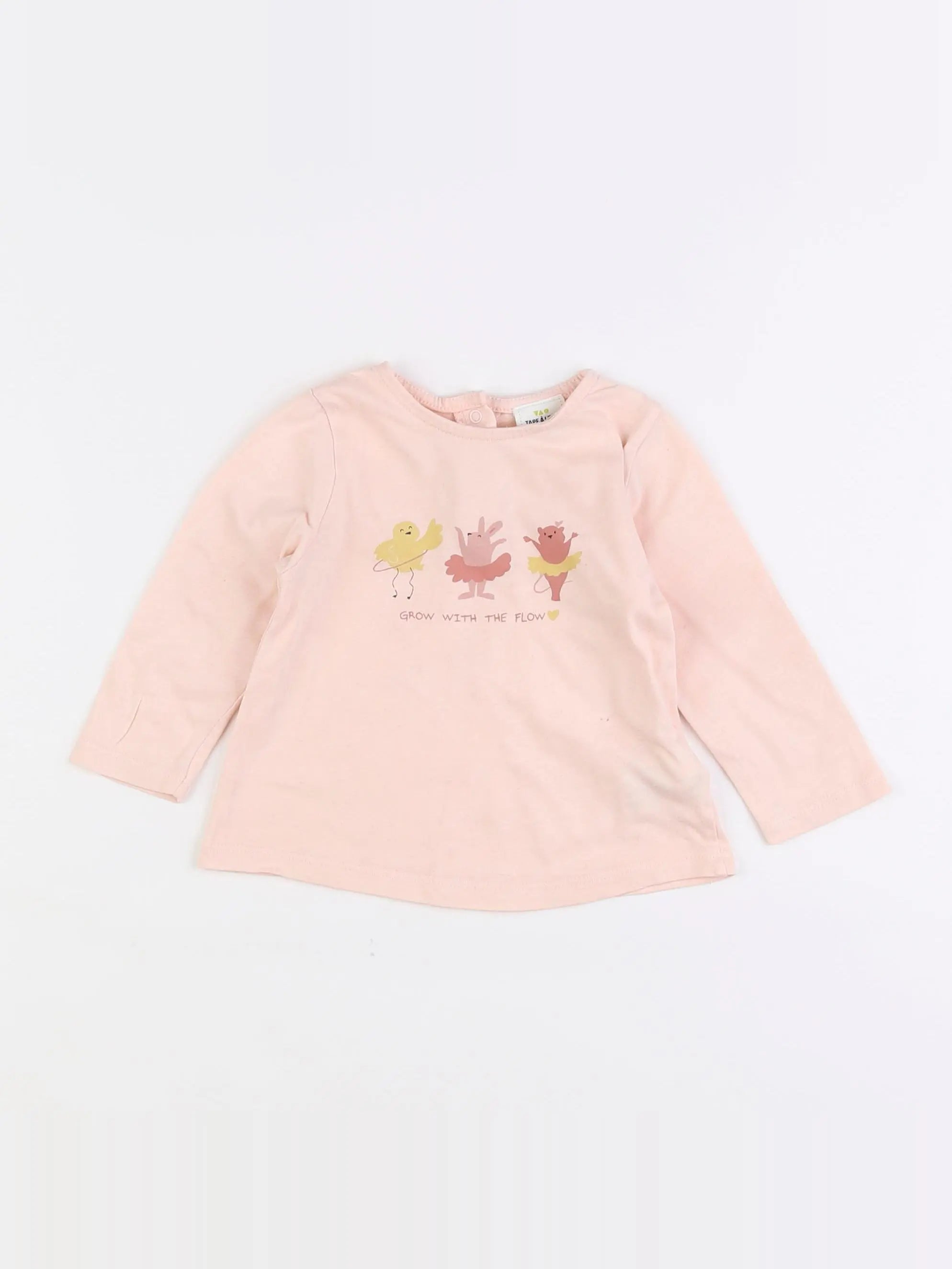 Tape à l'oeil - tee-shirt rose - 12 mois