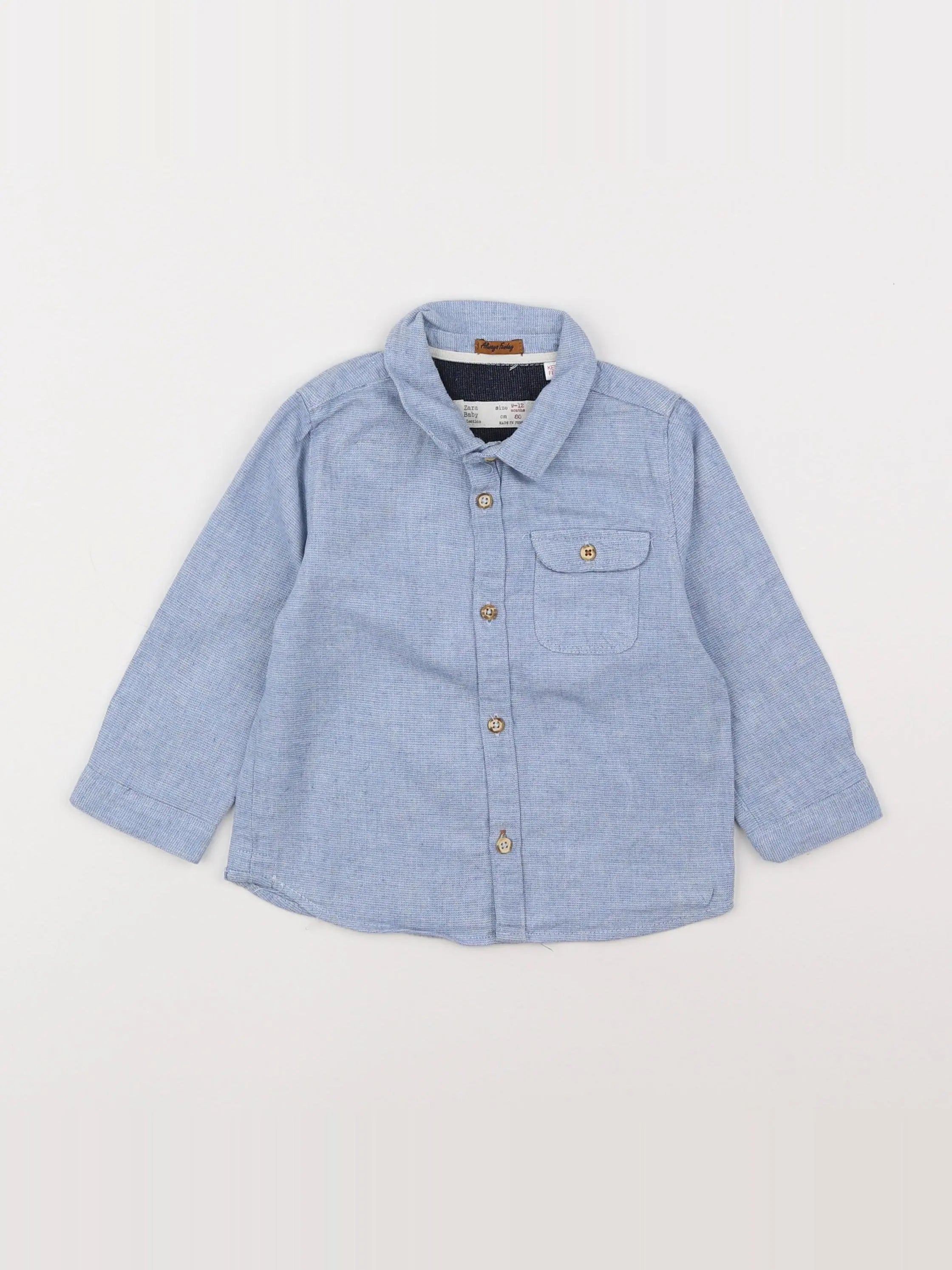 Zara - chemise bleu - 9/12 mois